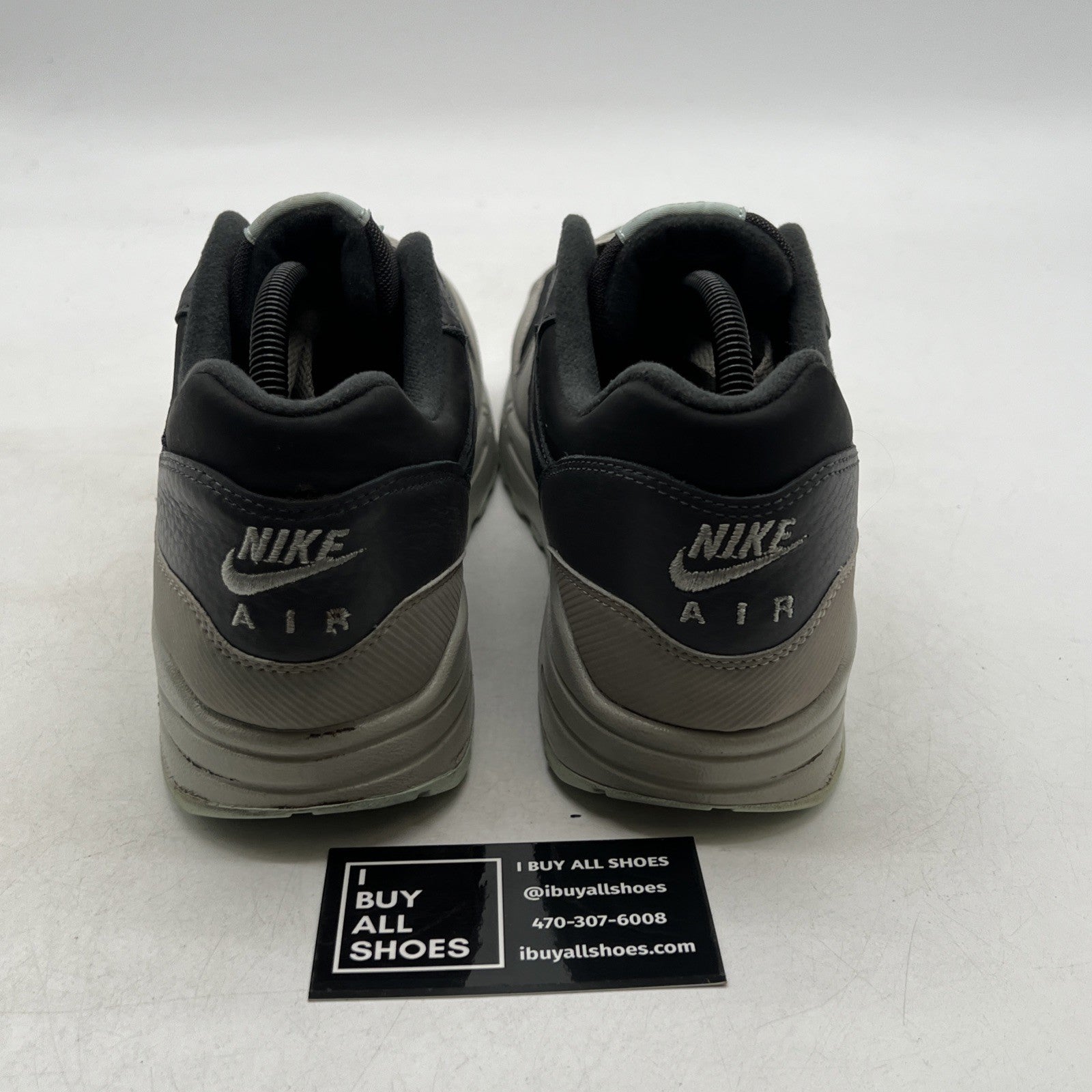 Size 10 - Nike Air Max 1 Leather Dark Ash (654466-201)