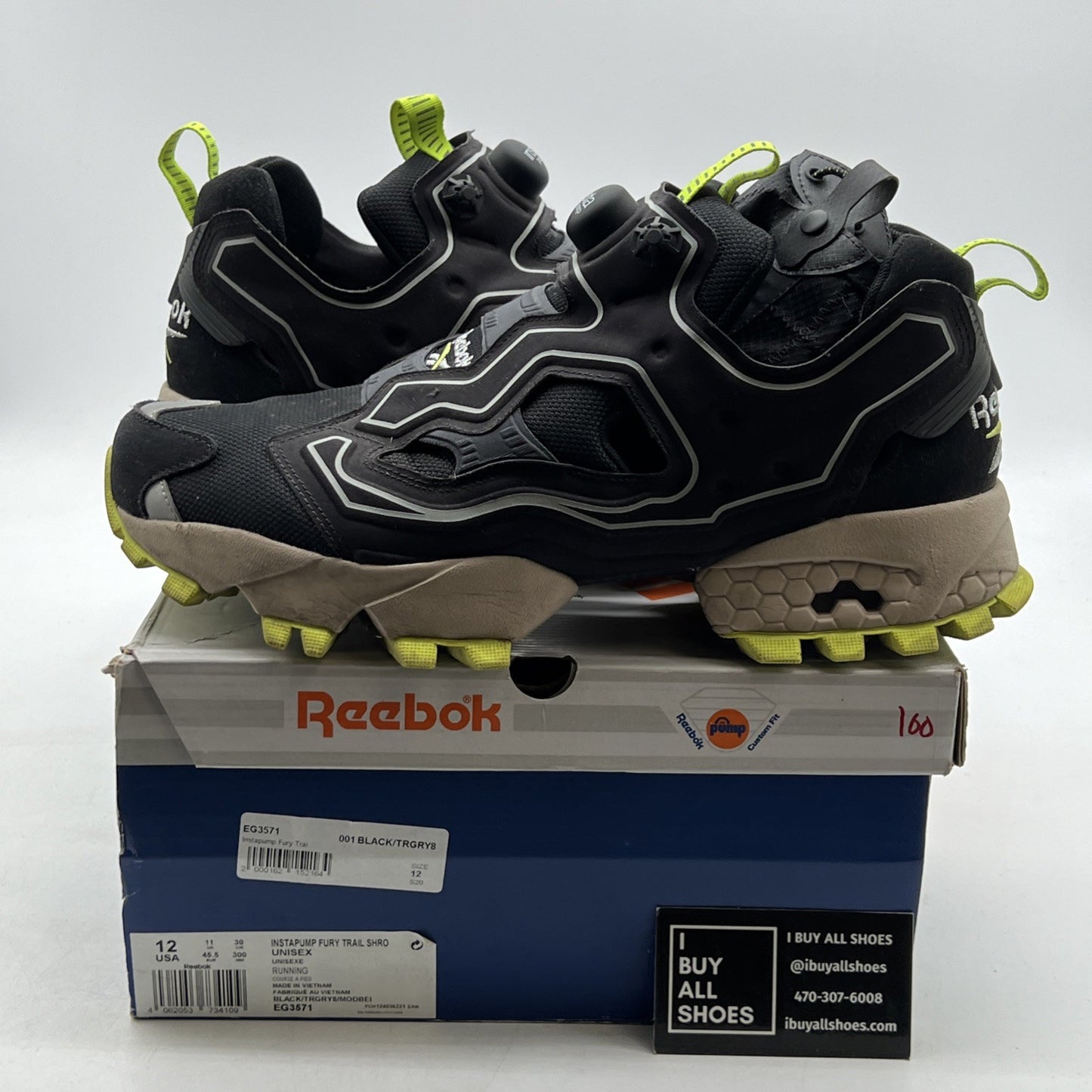 Size 12 - Reebok InstaPump Fury Trail Shroud Green (EG3571)