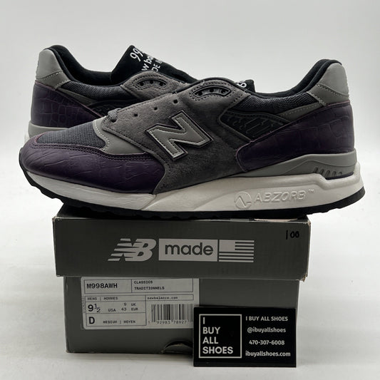 Size 9.5 - New Balance 998 Made in the USA Purple Croc (M998AWH)