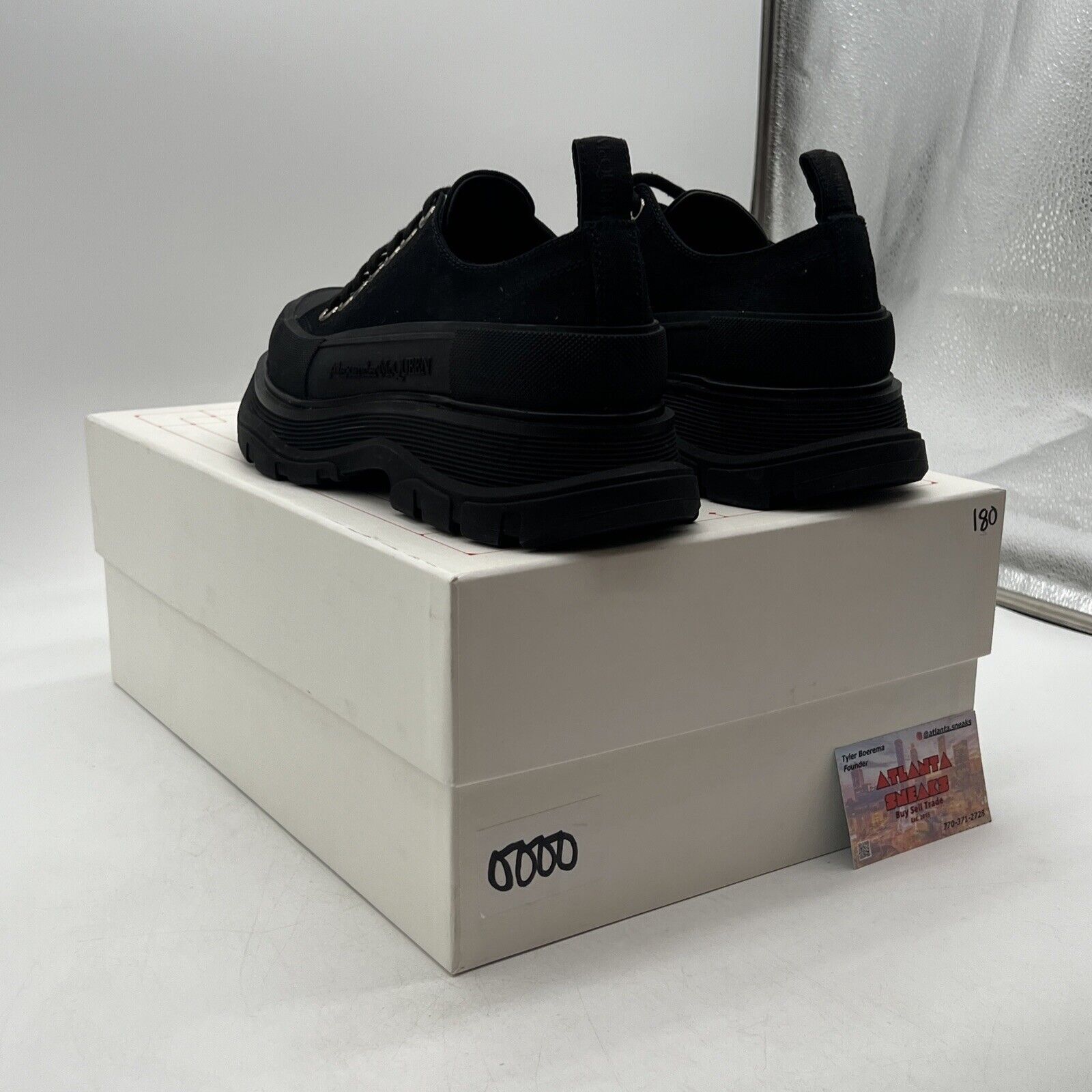 Alexander Mcqueen Tread Slick Low Top Sneaker Black 7 US / 40 EU