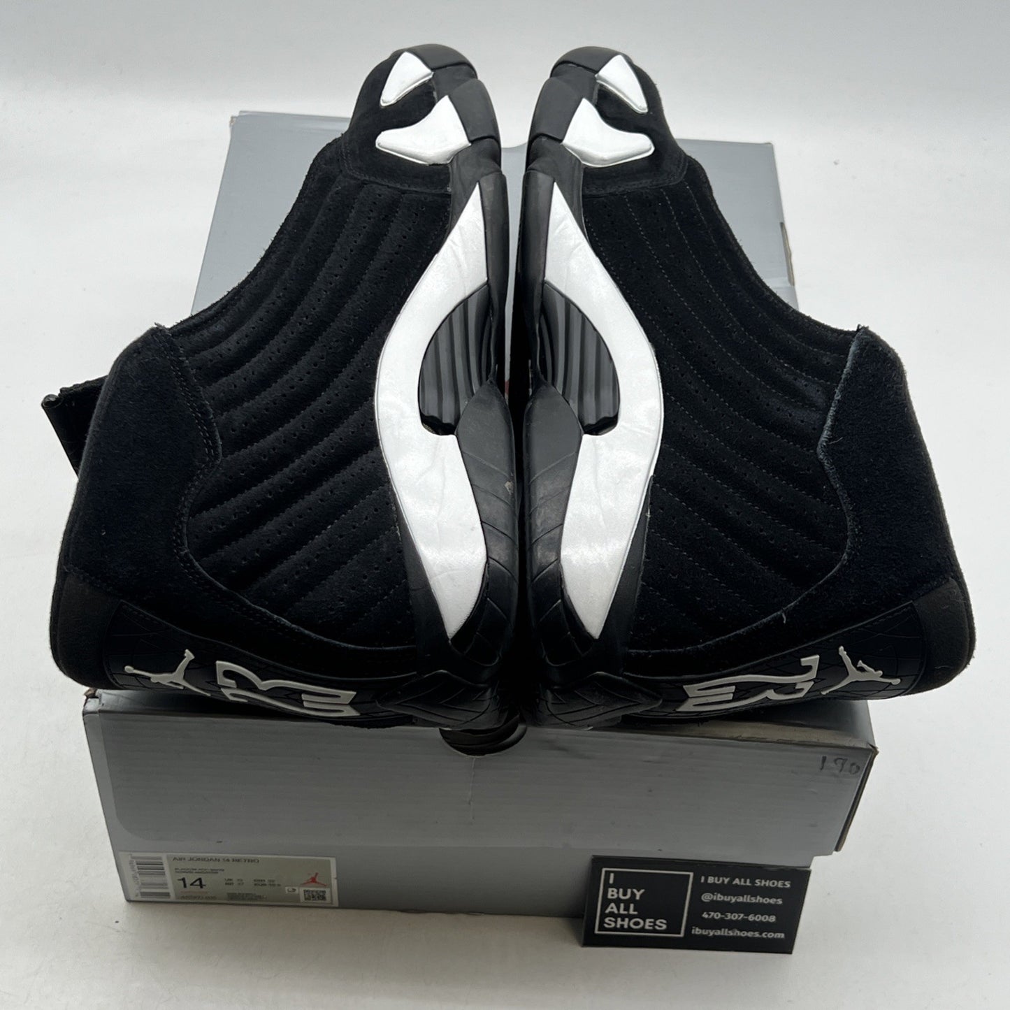 Size 14 - Air Jordan 14 Retro Black White (487471-016)
