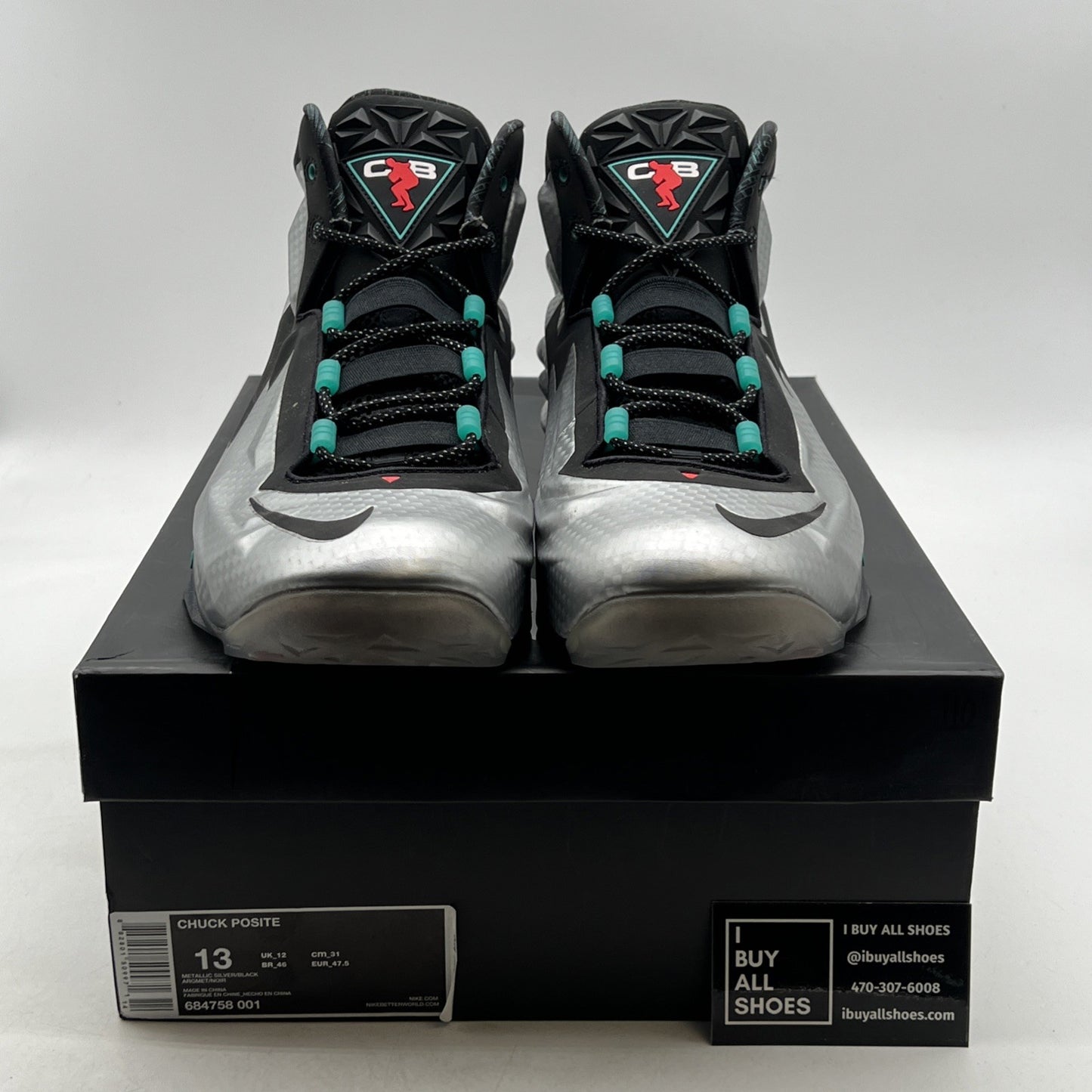 Size 13 - Nike Chuck Posite Metallic Silver (684758-001)