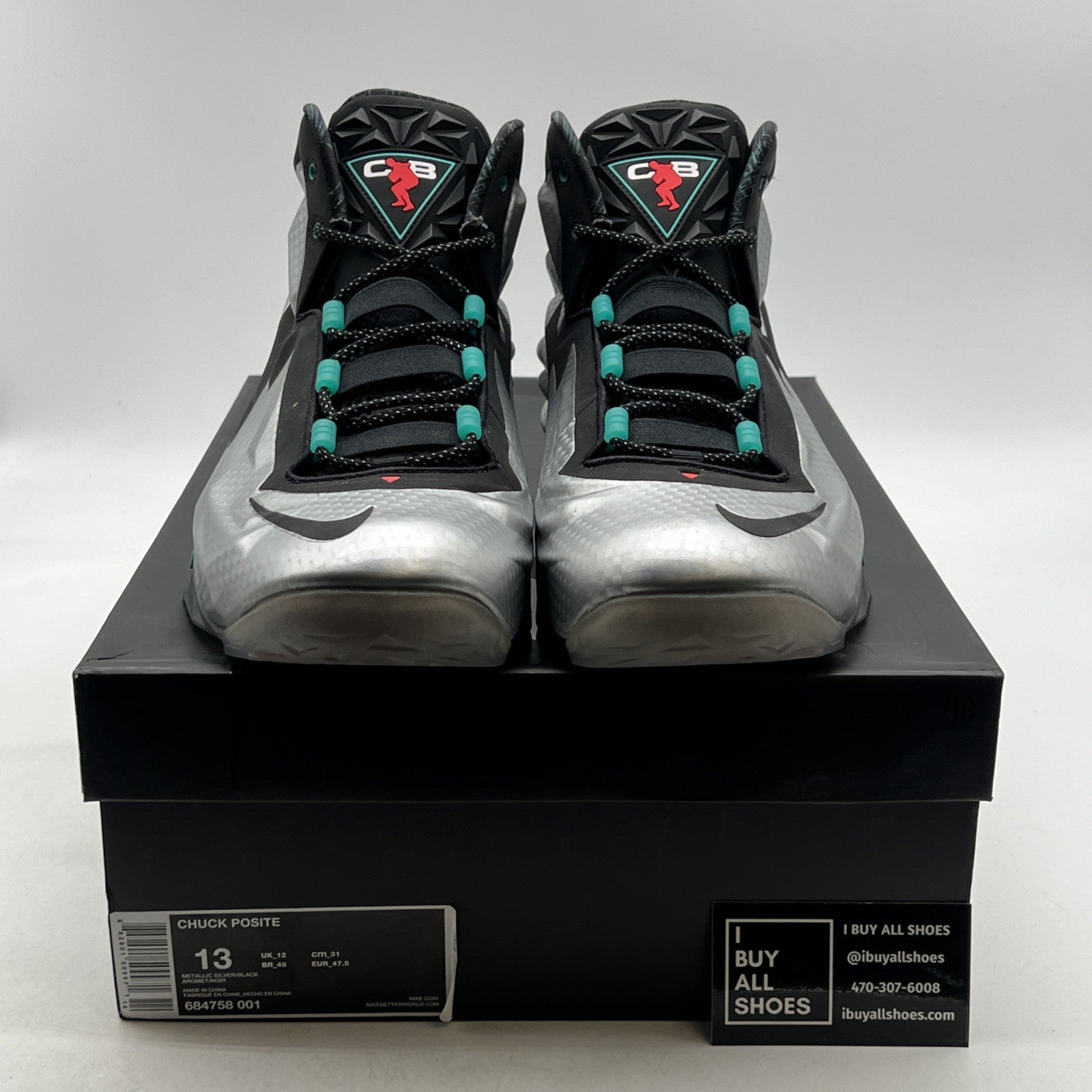 Size 13 - Nike Chuck Posite Metallic Silver (684758-001)