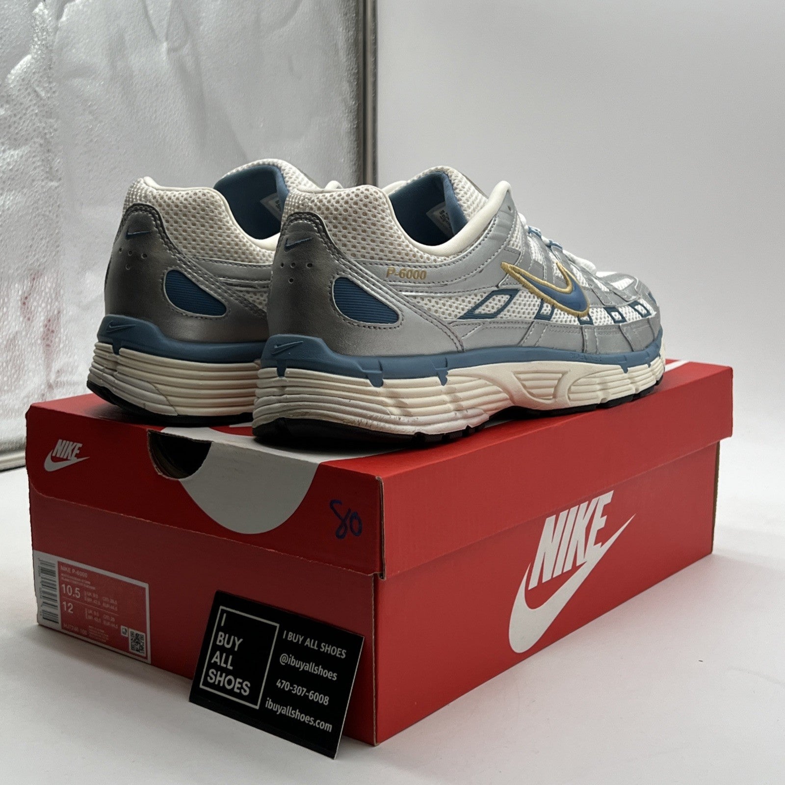 Size 10.5 - Nike P-6000 Metallic Silver Aegean Storm (HJ7246-100)