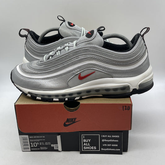 Size 10.5 - Nike Air Max 97 OG Silver Bullet Grey White Leather (DM0028-002)