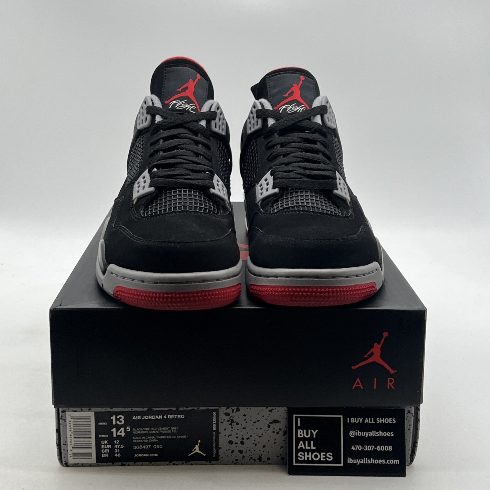 Size 13 - Air Jordan 4 Retro OG Mid Bred 2019 (308497-060)