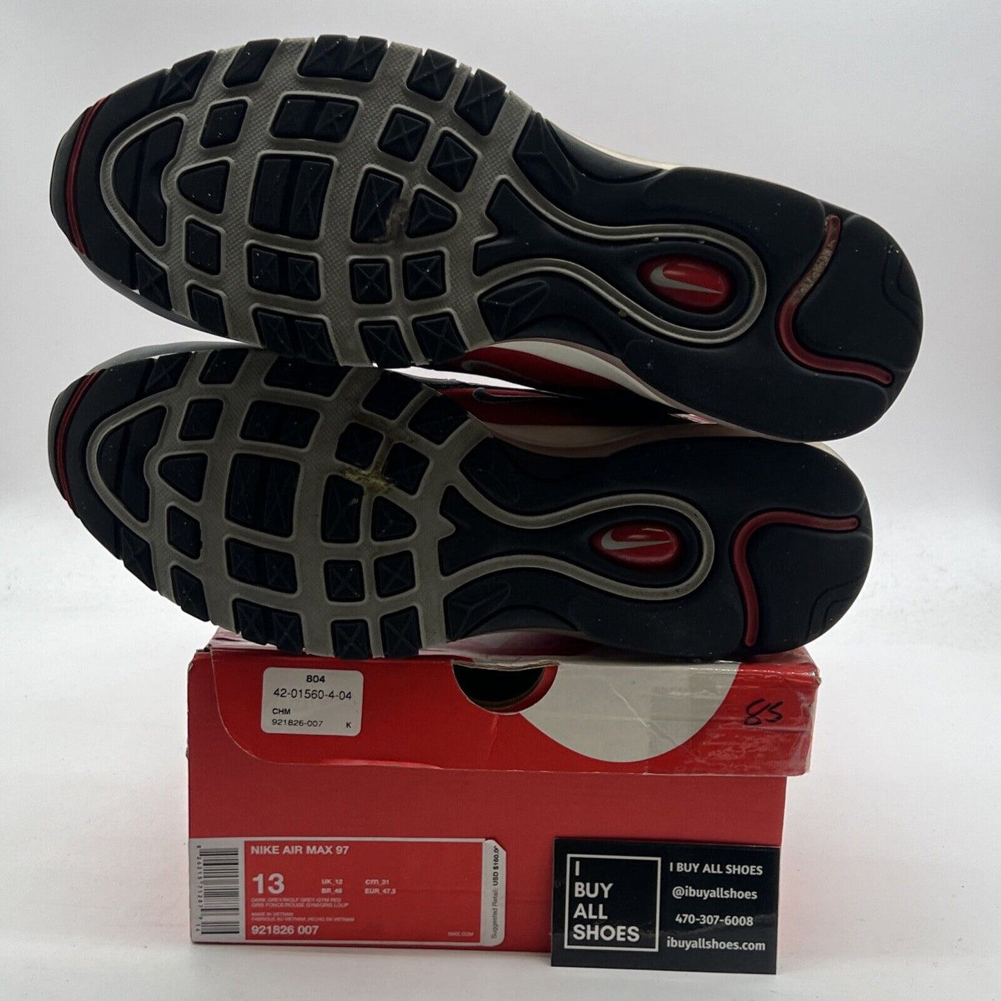 Size 13 - Nike Air Max 97 Gym Red (921826-007)