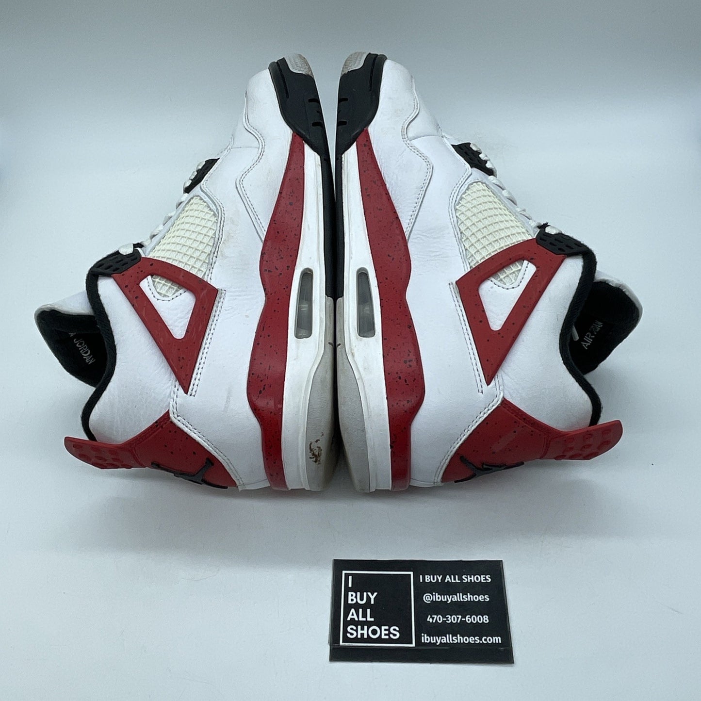 Size 11 - Air Jordan 4 Retro Mid Red Cement White Black Leather (DH6927-161)