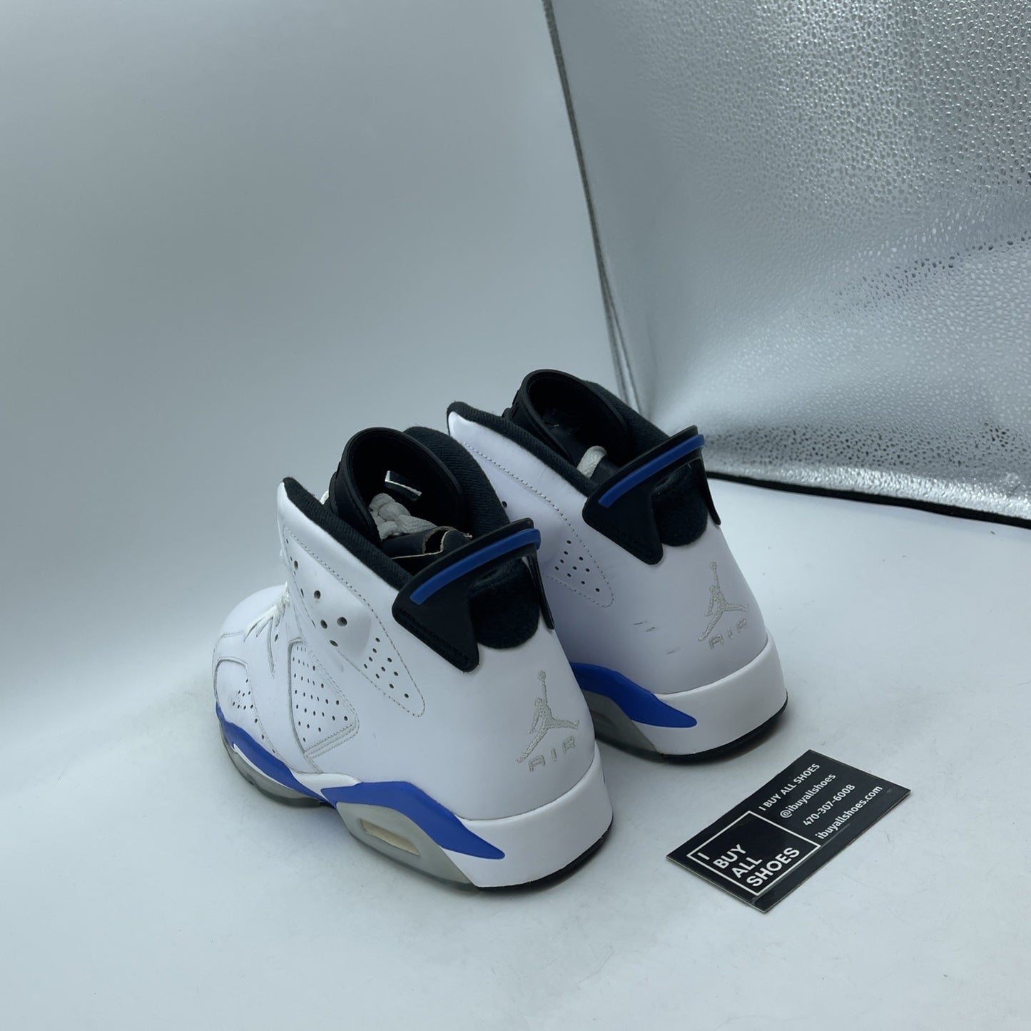 Size 10.5 - Air Jordan 6 Retro 2014 Sport Blue White Leather (384664-107)