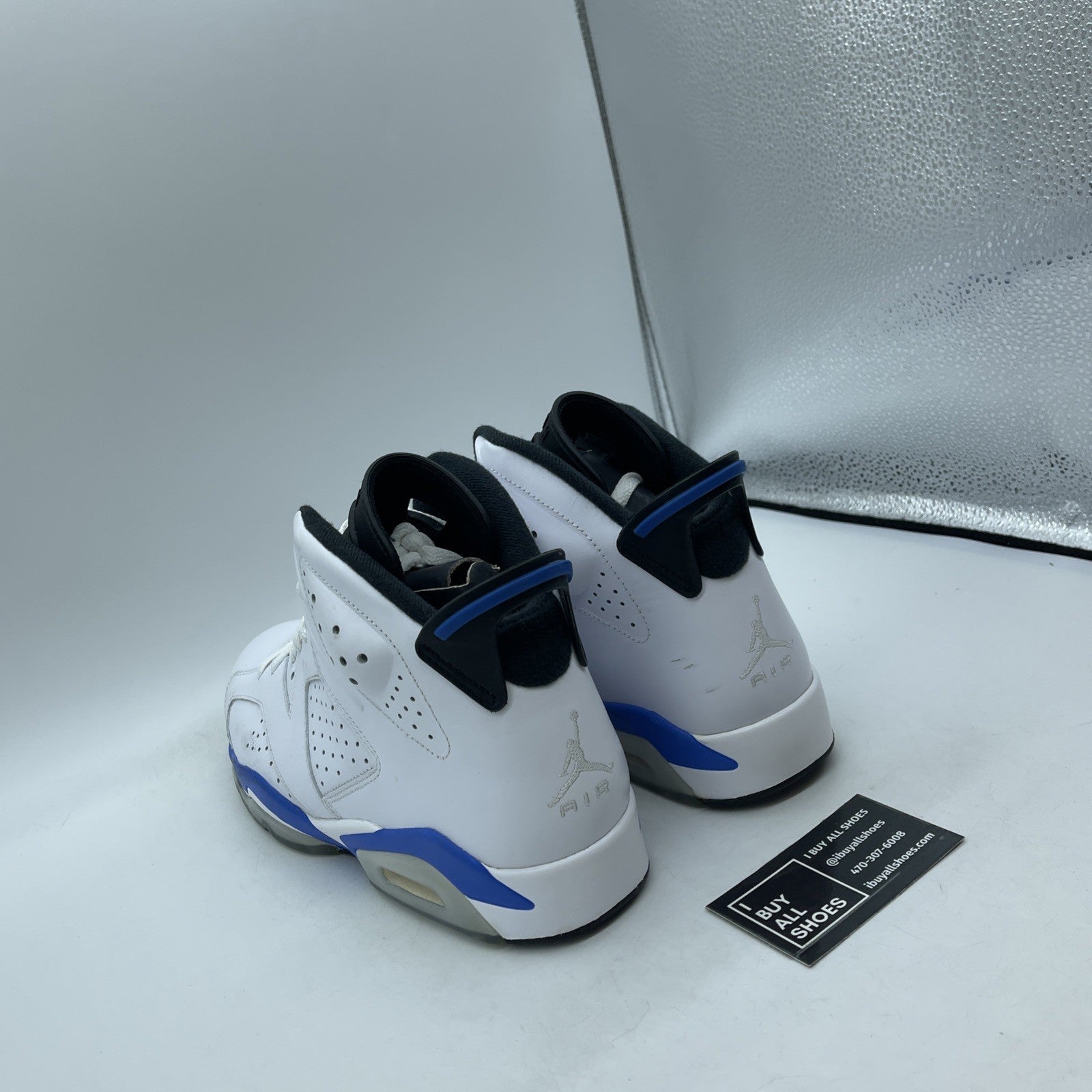 Size 10.5 - Air Jordan 6 Retro 2014 Sport Blue White Leather (384664-107)