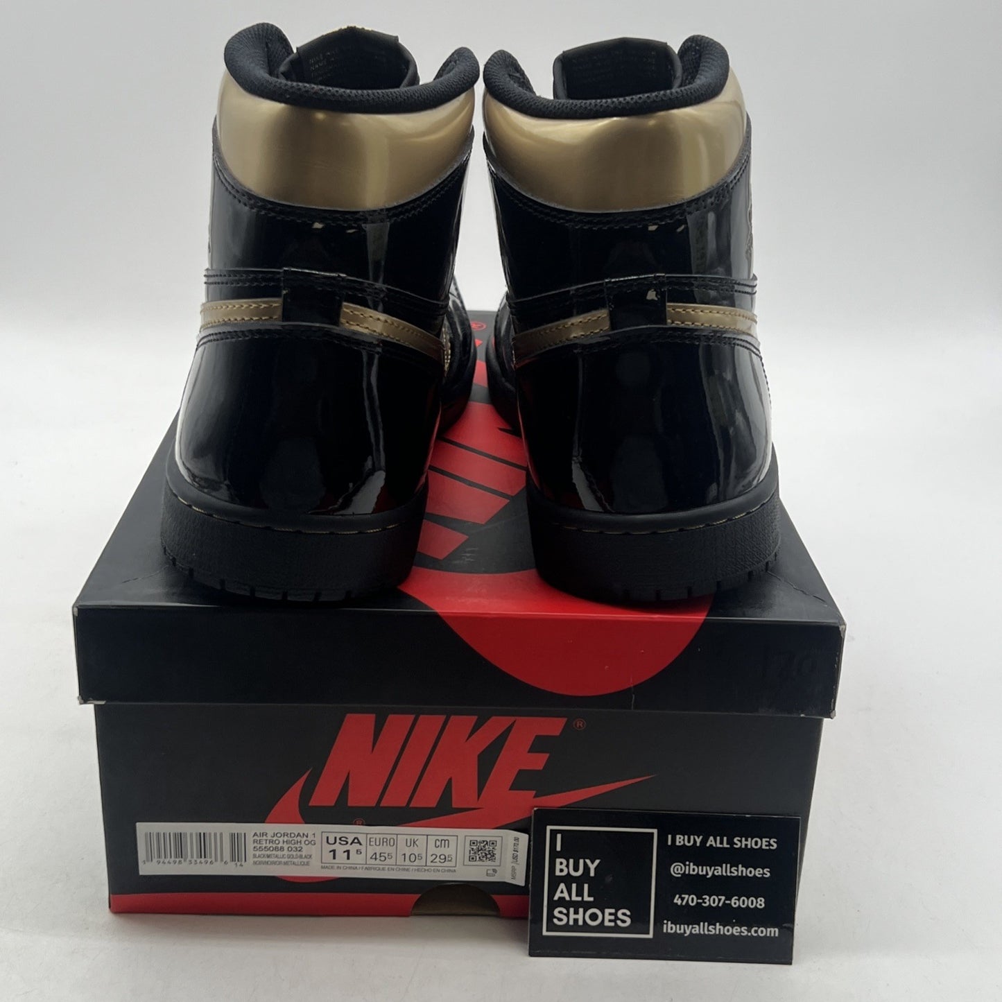 Size 11.5 - Air Jordan 1 Black 2020 (555088-032)