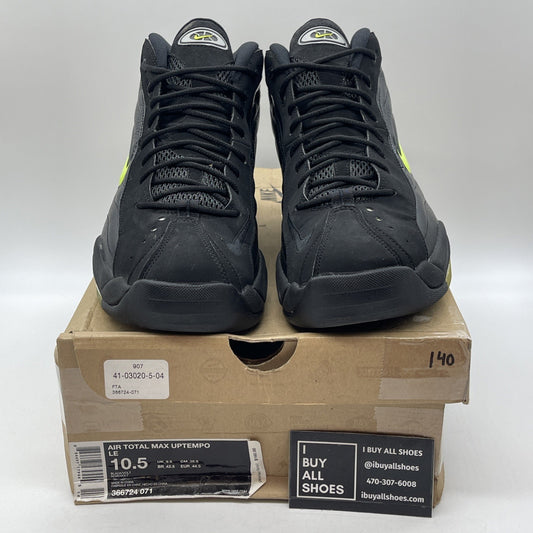 Size 10.5 - Nike Air Total Max Uptempo LE Black Volt Suede (366724-071)