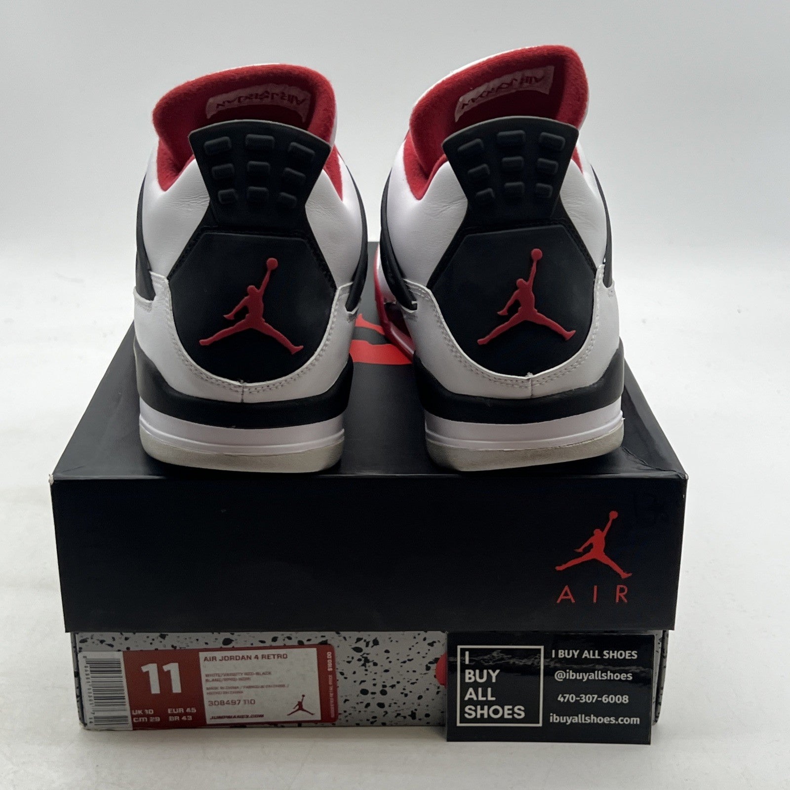 Size 11 - Air Jordan 4 Retro Fire Red 2012 (308497-110)