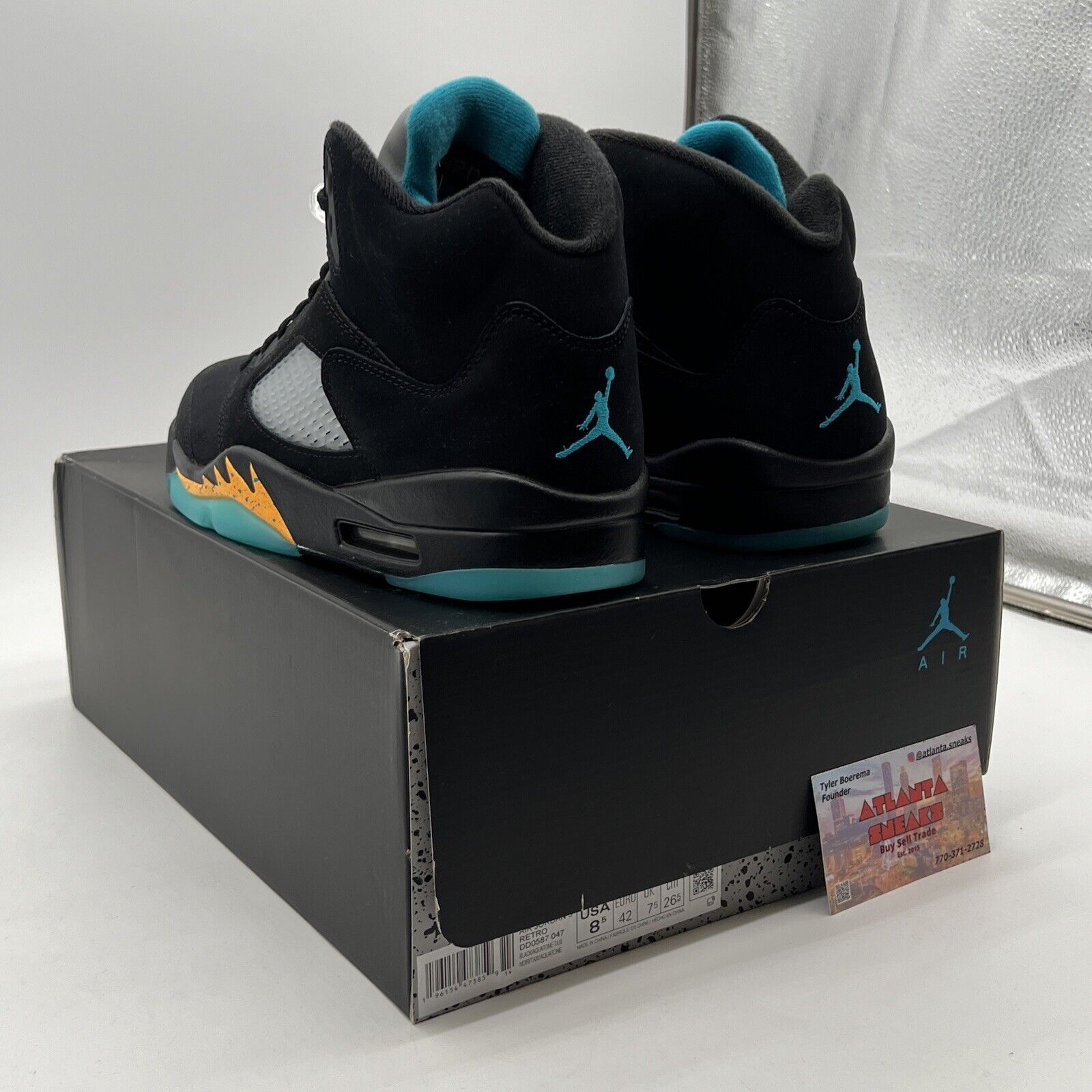 Size 8.5 - Air Jordan 5 Retro Mid Aqua (DD0587-047)