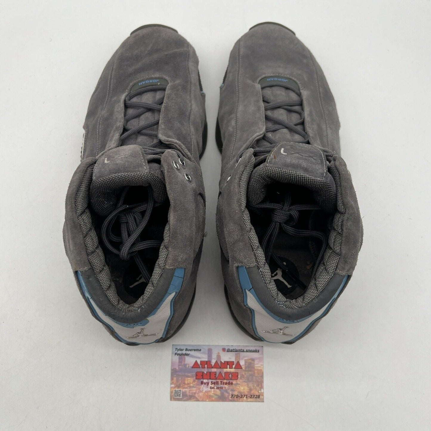 Size 14 - Air Jordan 21 OG Light Graphite Grey Suede White Blue (313495-002)