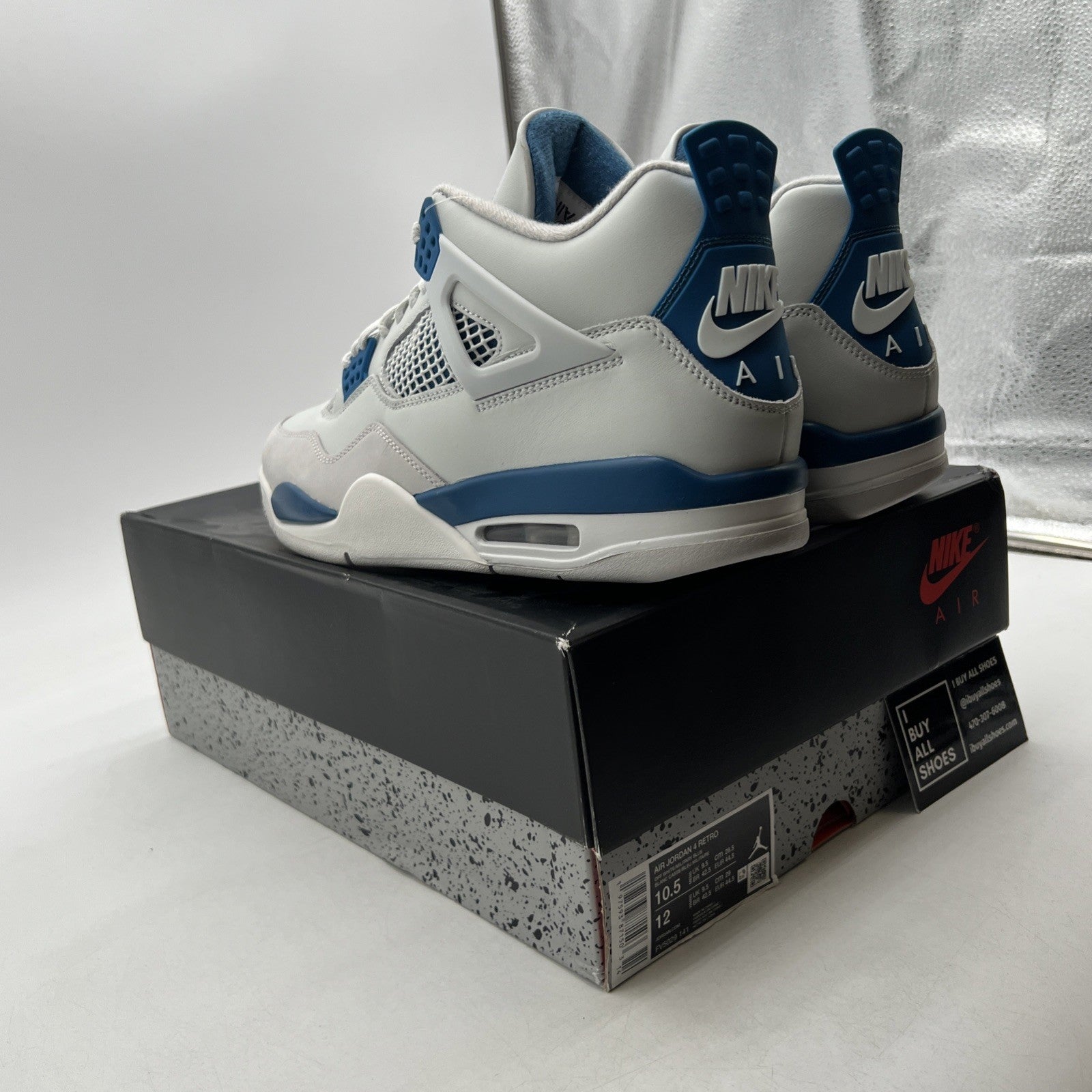 Size 10.5 - Air Jordan 4 Retro 2024 Military Blue (FV5029-141)