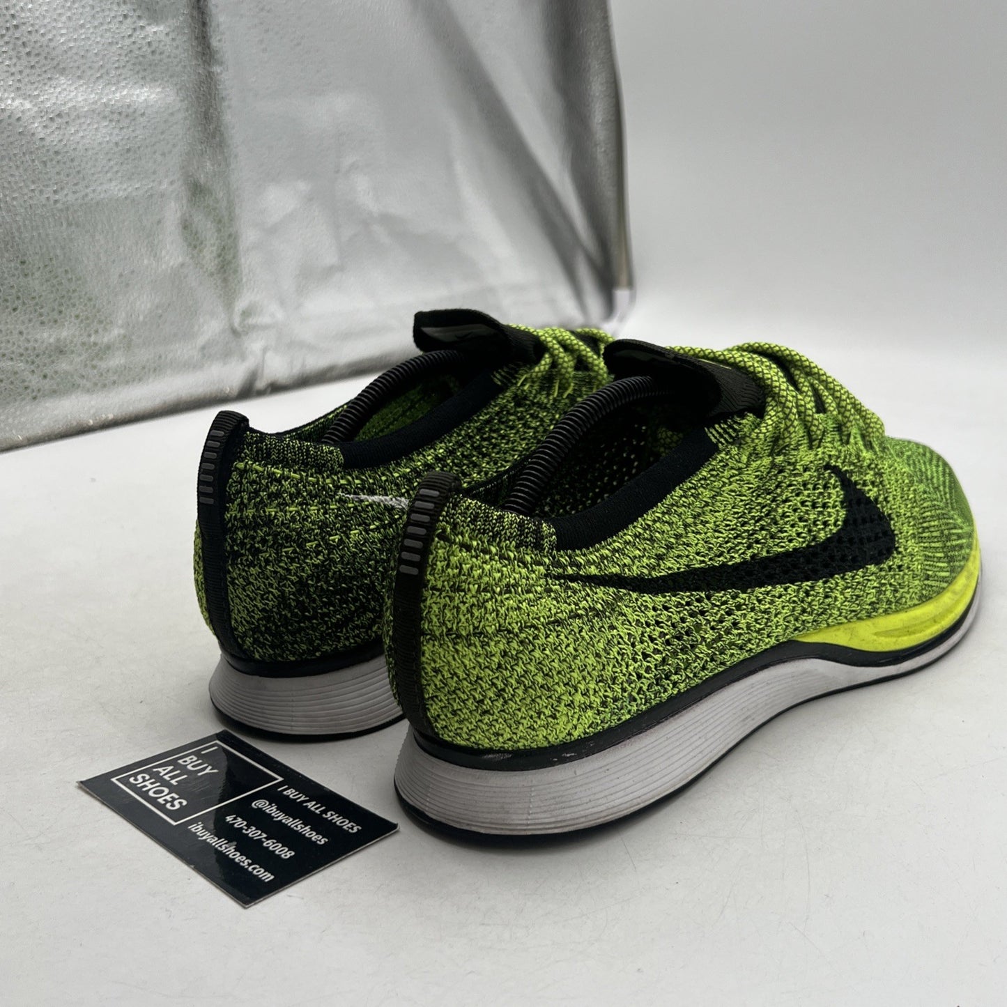 Size 12 - Nike Flyknit Racer Volt Sequoia (526628-731)