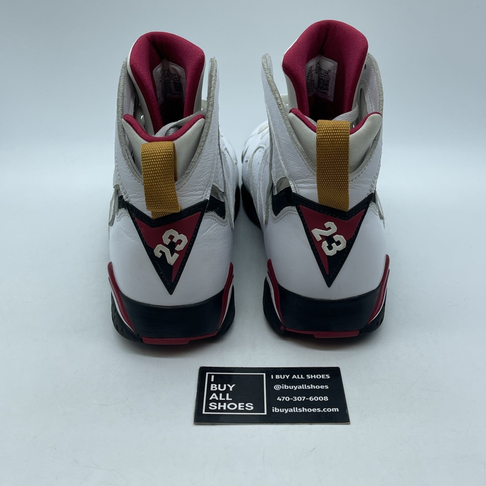 Size 10 - Jordan 7 Cardinal 2022 White Red Black Yellow Leather (CU9307-106)