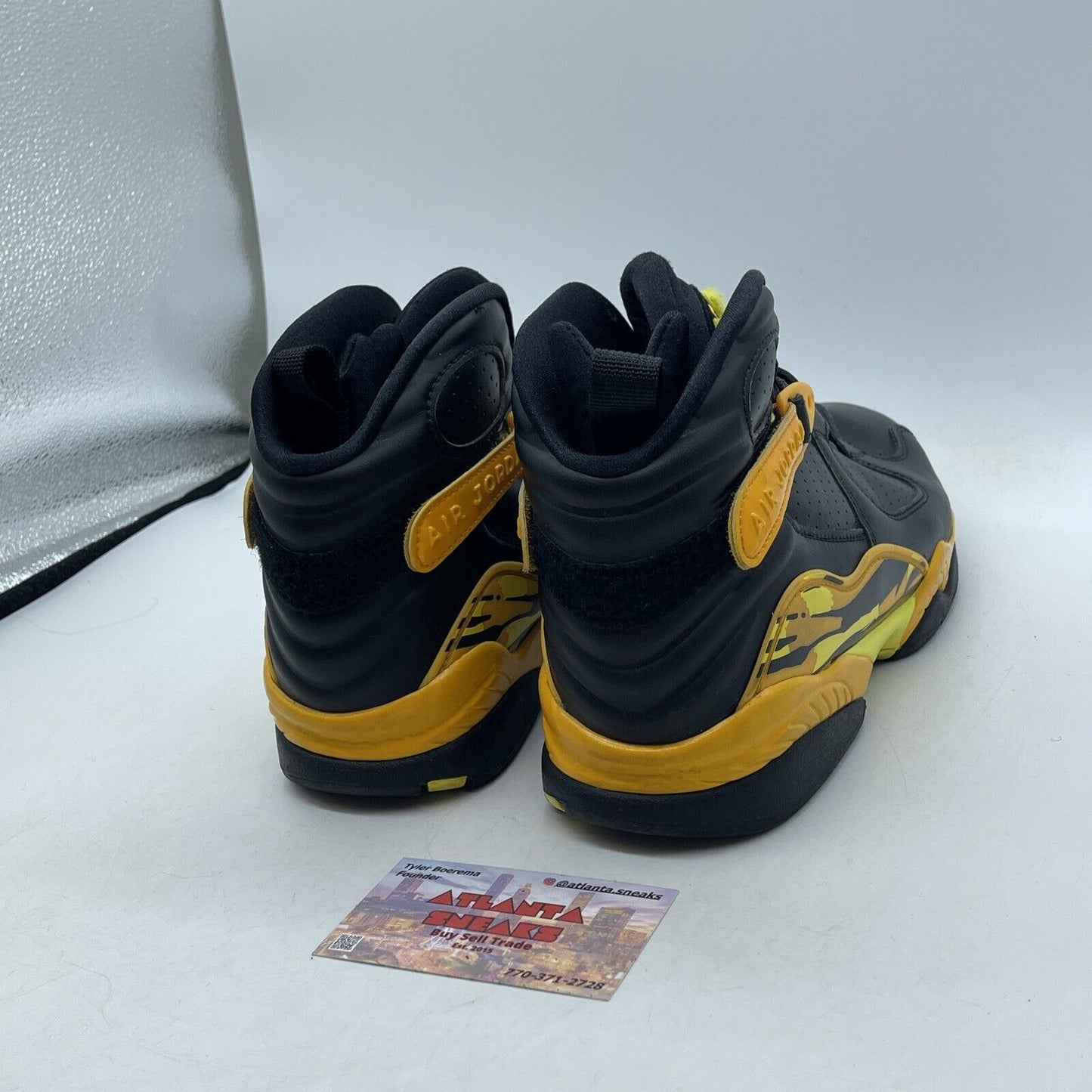 Size 9.5W - Air Jordan 8 Retro Taxi Yellow Black Leather (CI1236-007)
