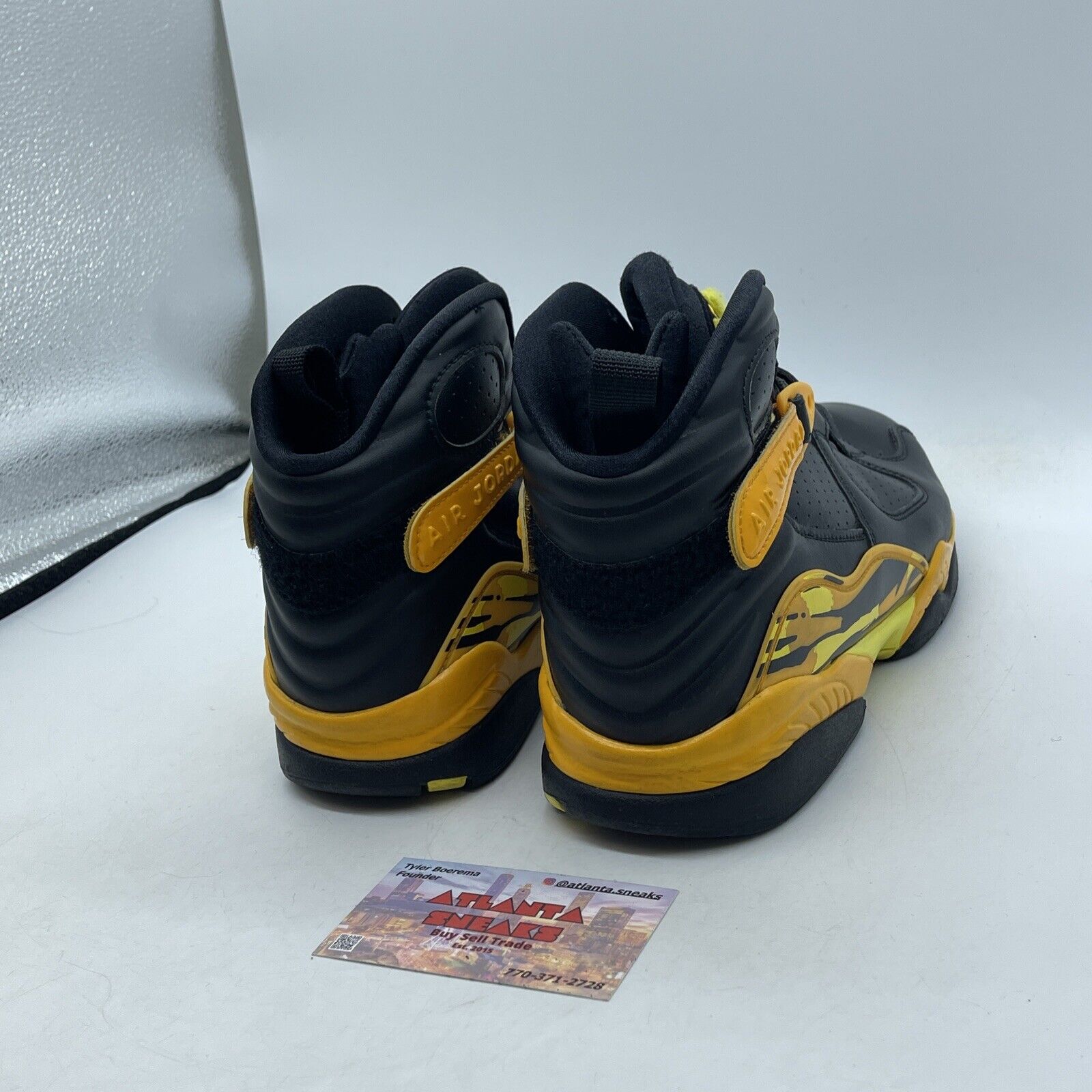 Size 9.5W - Air Jordan 8 Retro Taxi Yellow Black Leather (CI1236-007)