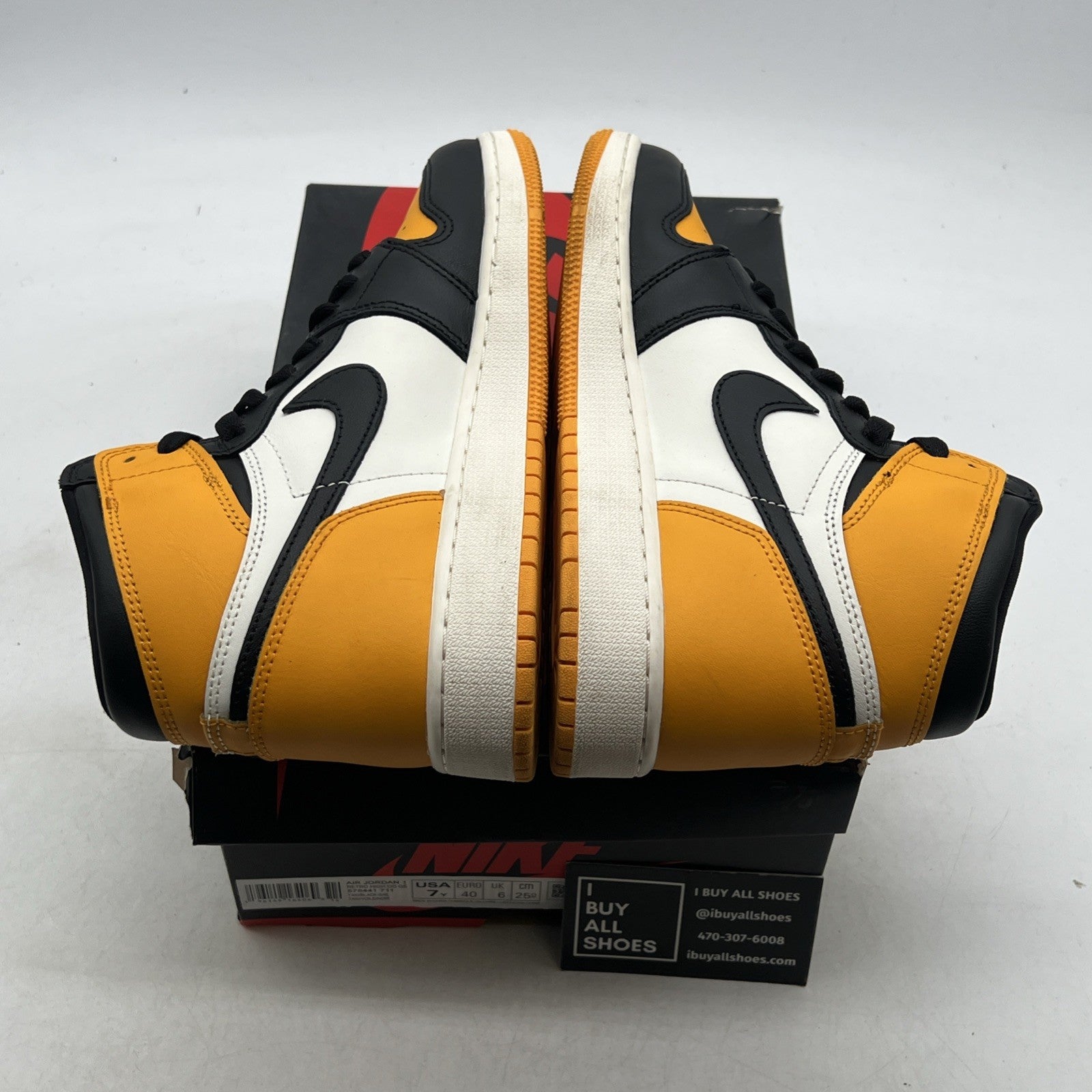 Size 7 - Air Jordan 1 Retro OG High Yellow Toe (575441-711)