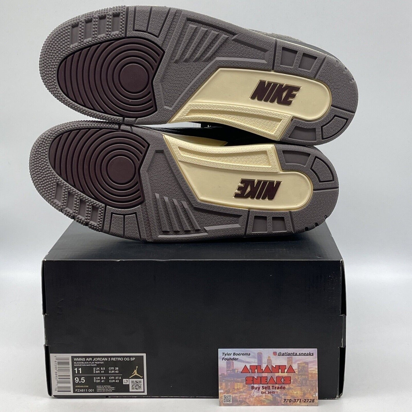 Size 11W- A Ma Maniére x Air Jordan 3 Retro While You Were Sleeping (FZ4811-001)