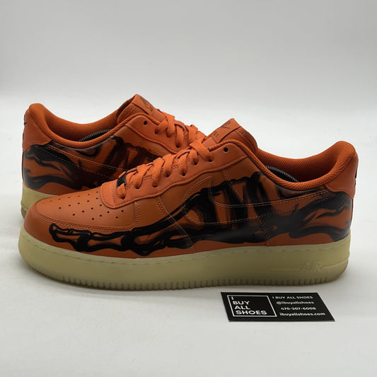 Size 12.5 - Nike Air Force 1 Low Orange Skeleton (CU8067-800)