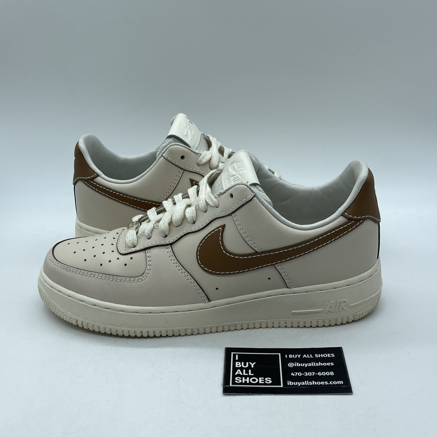 Size 9.5 - Nike Air Force 1 '07 Low Pearl White British Tan (IB8865-221)