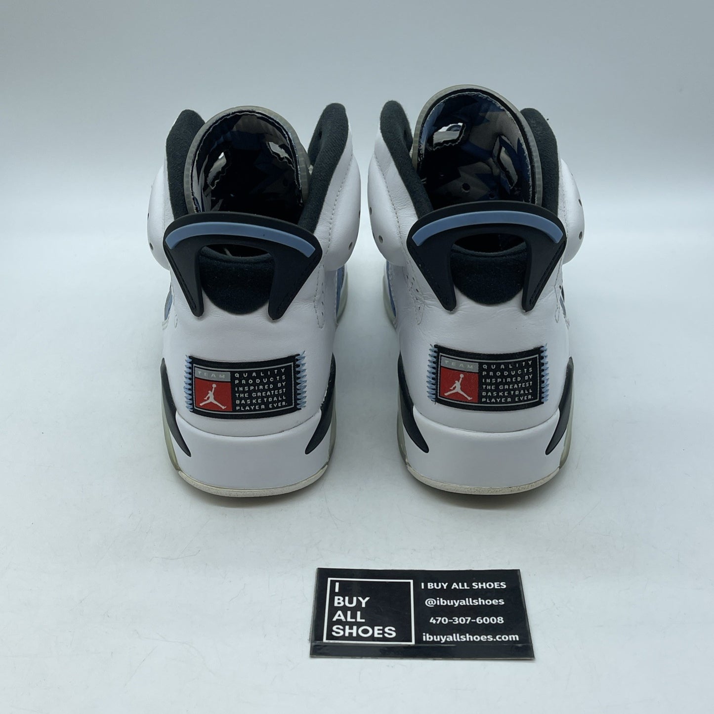 Size 9.5 - Jordan 6 Retro Mid UNC Home Blue White Suede Leather (CT8529-410)