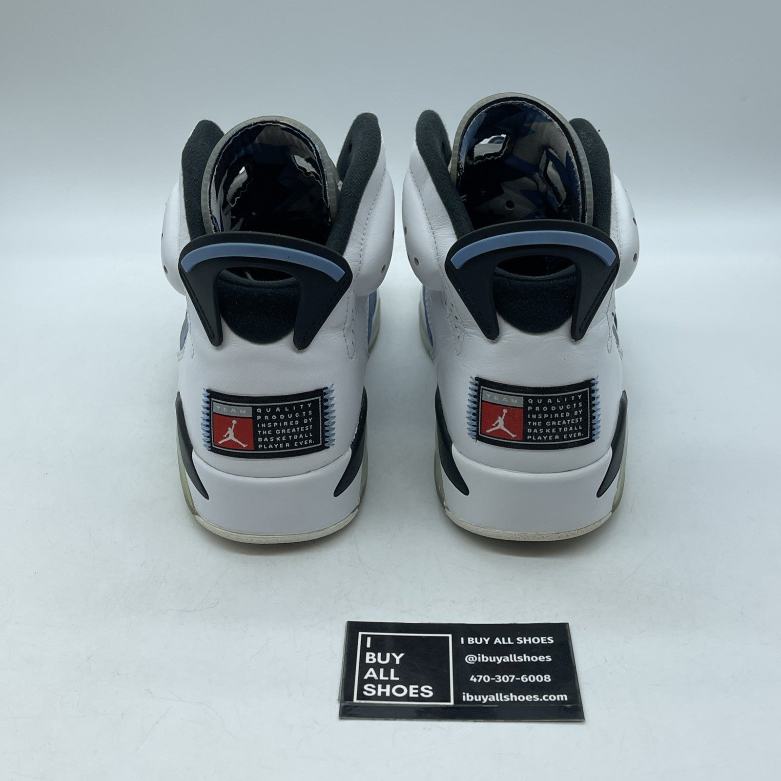 Size 9.5 - Jordan 6 Retro Mid UNC Home Blue White Suede Leather (CT8529-410)