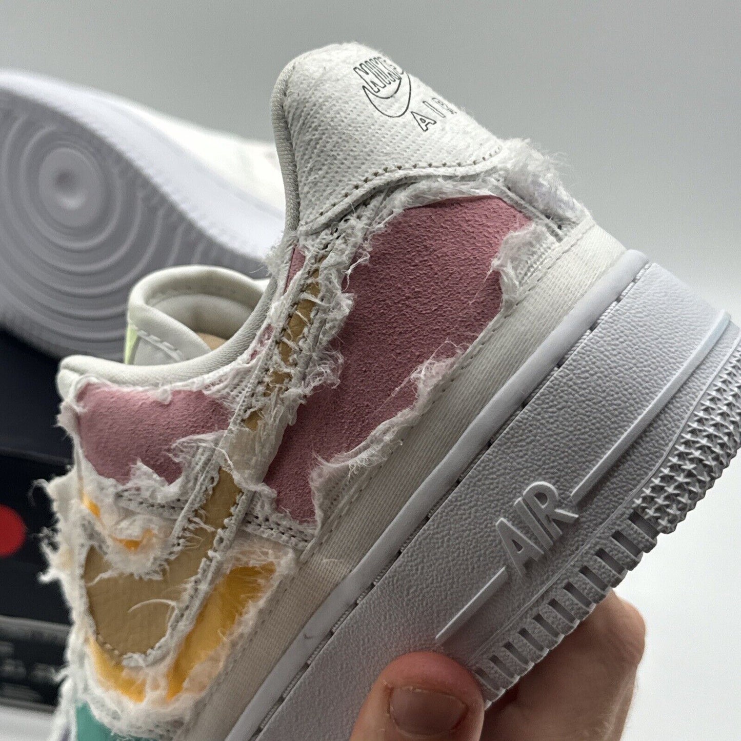 Size 8.5 W - Nike Air Force 1 Low Pastel Reveal. Firs 7 Men’s. Left Shoe Reveald