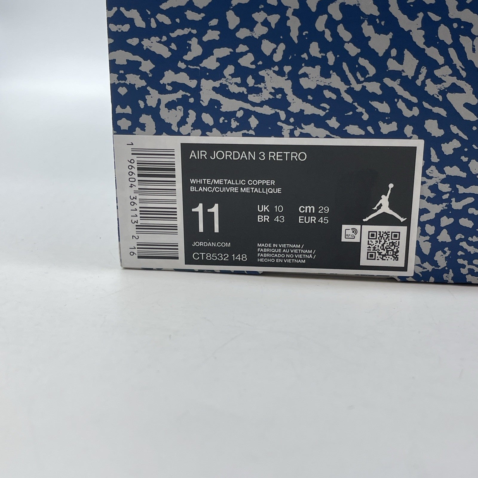 Size 11 - Jordan 3 Retro Mid Washington Wizards Blue Grey Suede (CT8532-148)