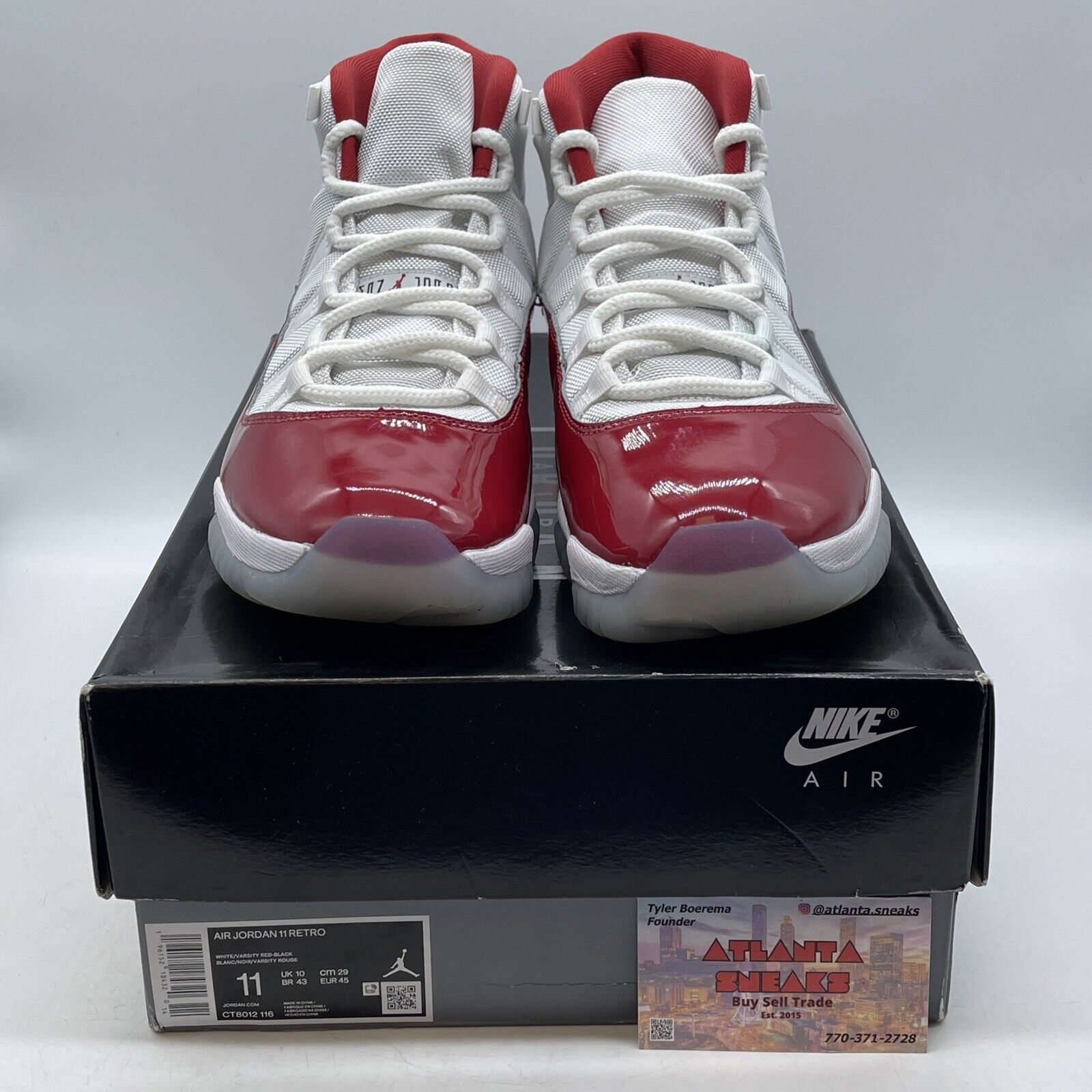 Size 11 - Jordan 11 Retro High Cherry White Leather (CT8012-116)