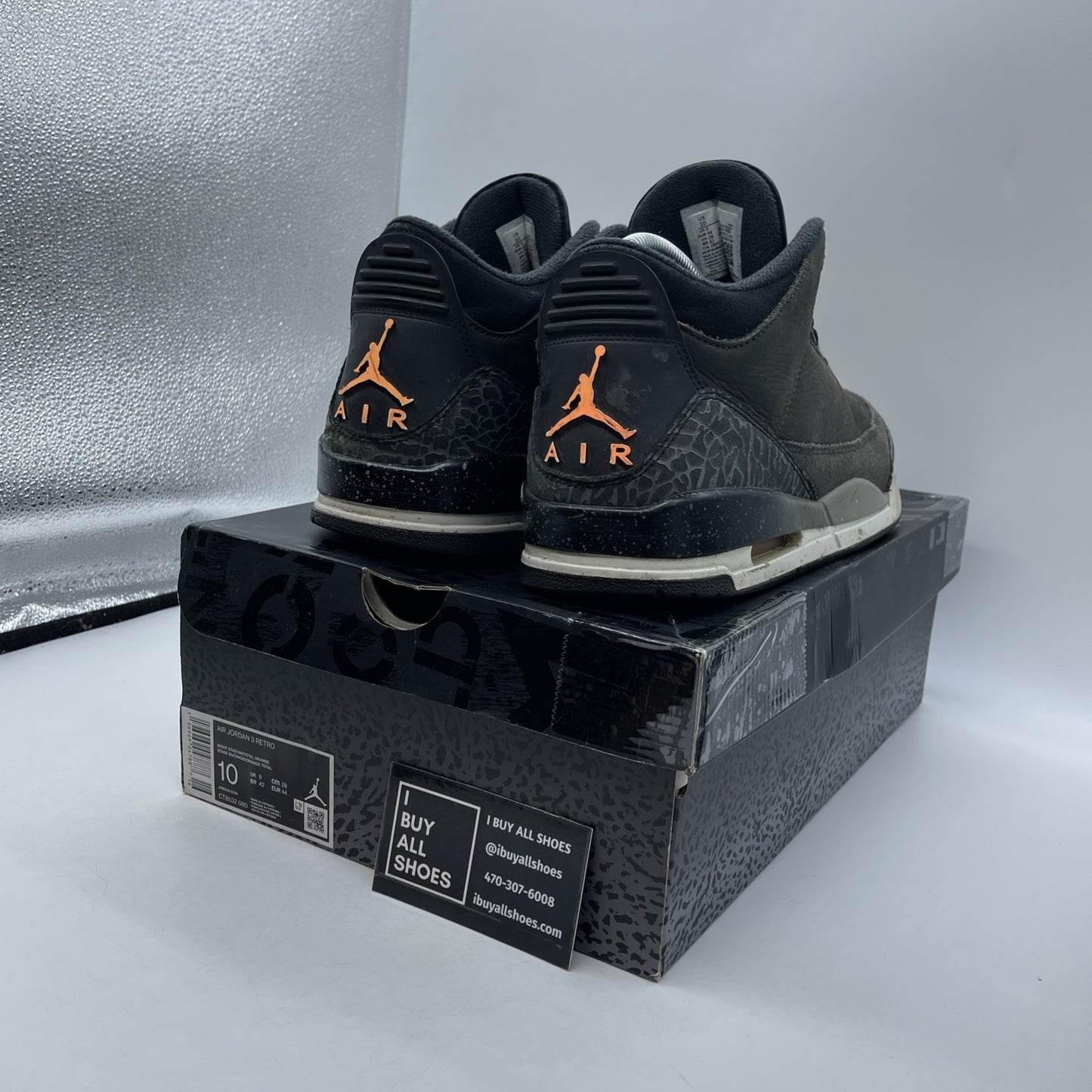 Size 10 - Jordan 3 Retro 2023 Mid Fear Black Grey Suede (CT8532-080)