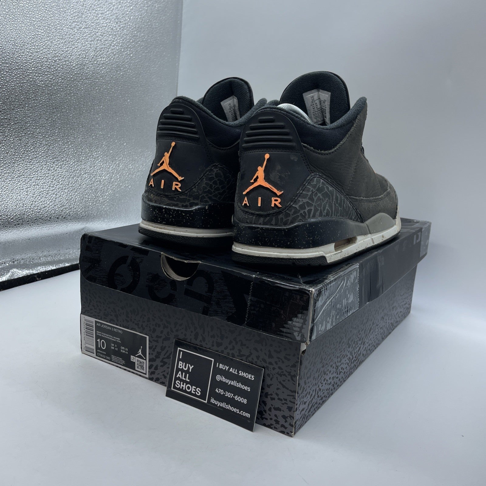 Size 10 - Jordan 3 Retro 2023 Mid Fear Black Grey Suede (CT8532-080)
