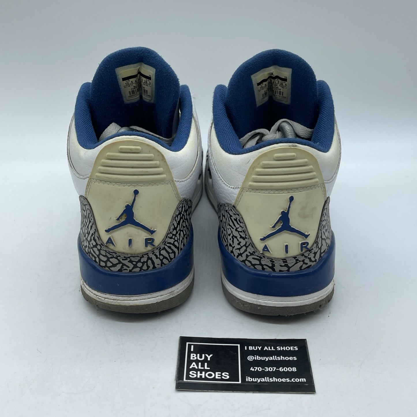 Size 10.5 - Air Jordan 3 Retro 2011 True Blue (136064-104)