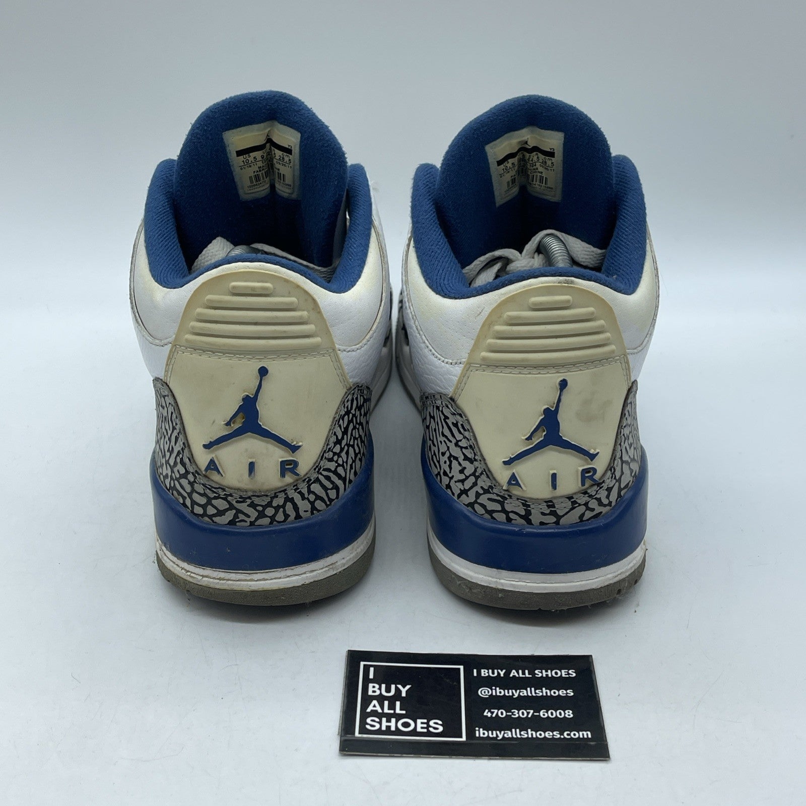 Size 10.5 - Air Jordan 3 Retro 2011 True Blue (136064-104)