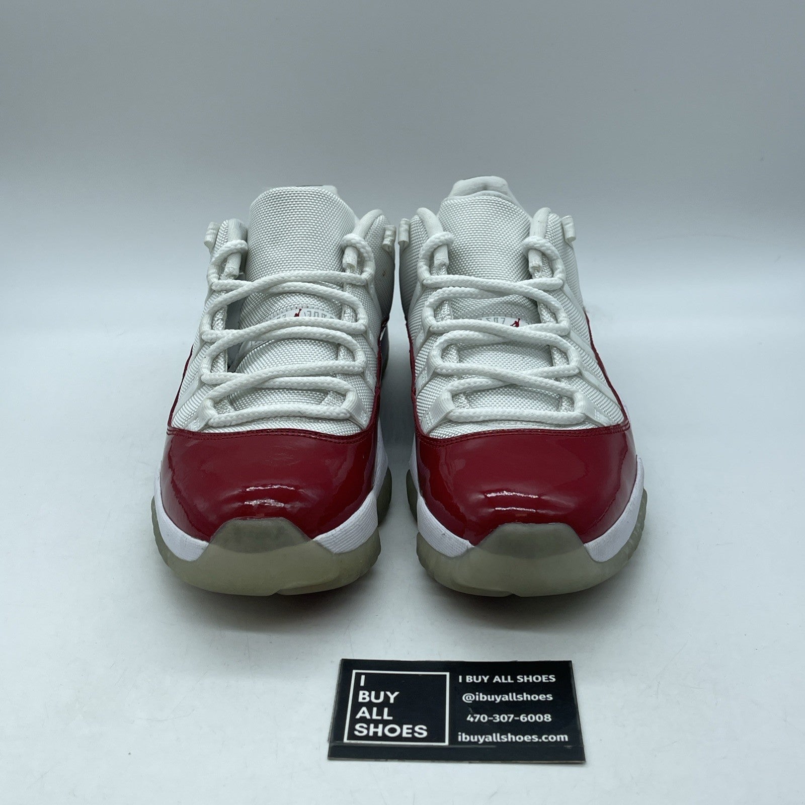Size 9.5 - Air Jordan 11 Retro 2016 Low Cherry Red White Leather (528895-102)