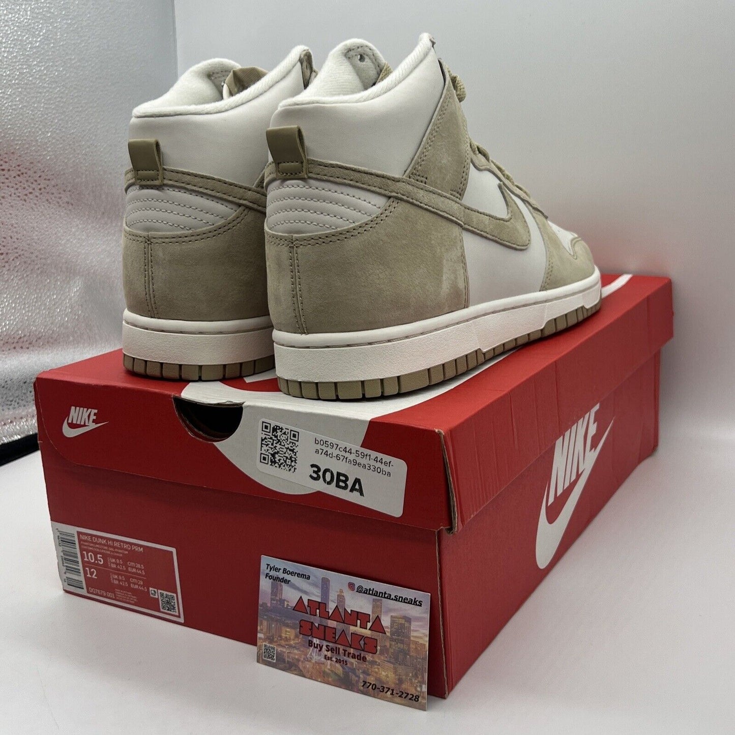 Size 10.5 - Nike Dunk High Sand White Brand New Og All