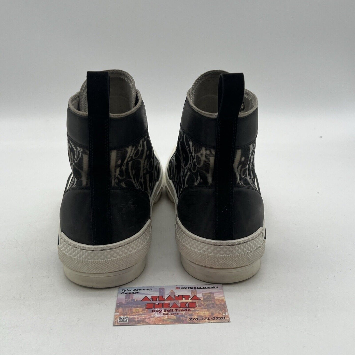 Size 10.5 - Dior B23 High Dior Oblique - Black White