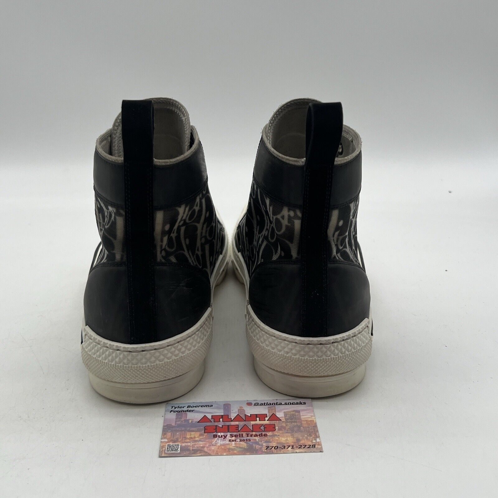 Size 10.5 - Dior B23 High Dior Oblique - Black White