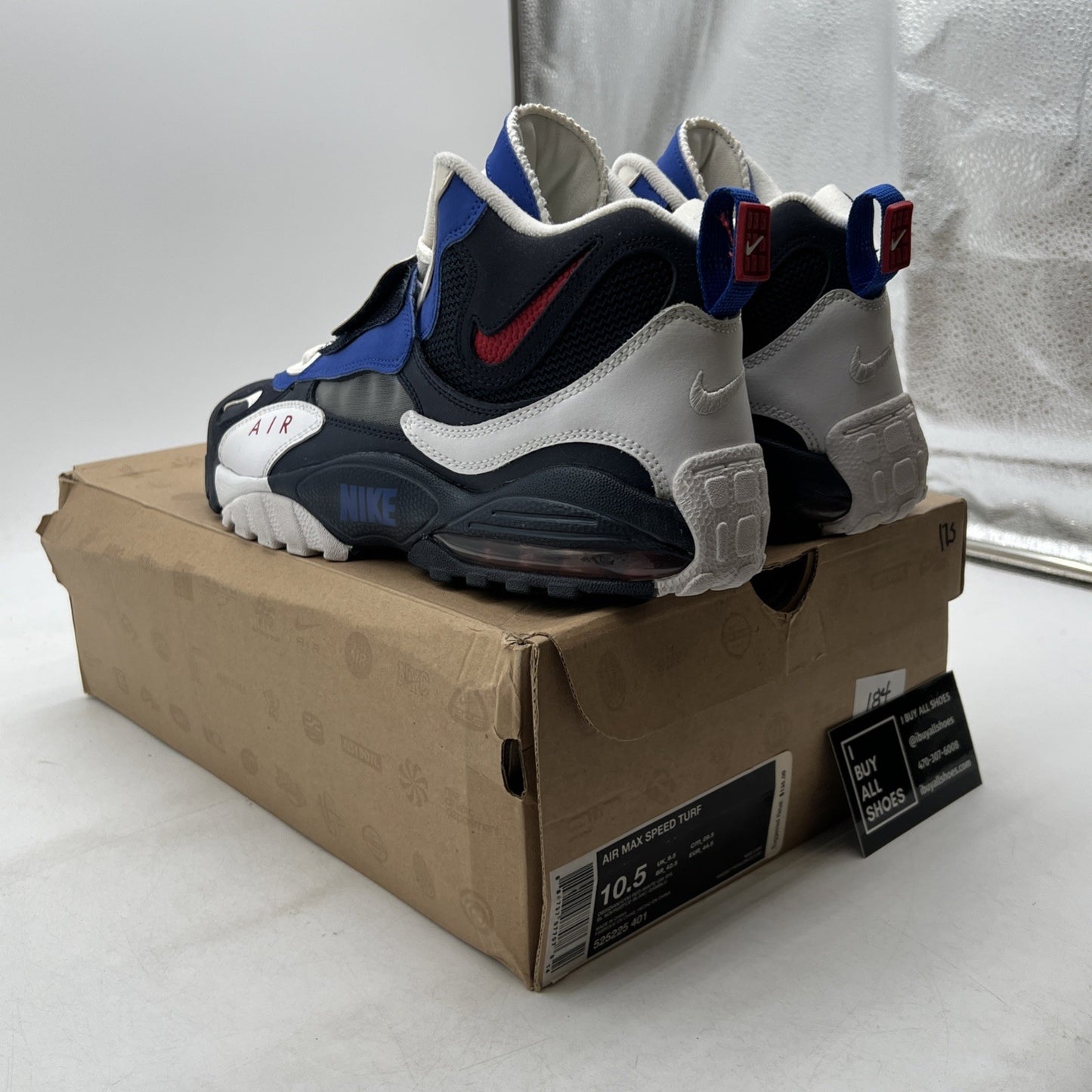 Size 10.5 - Nike Air Max Speed Turf New York Football Giants (525225-401)