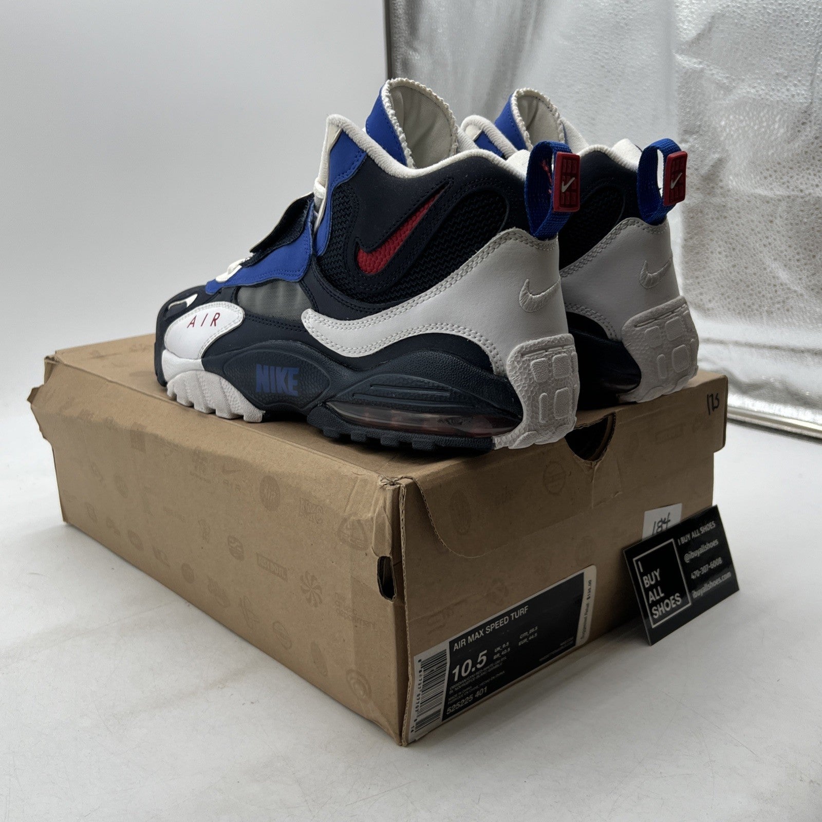 Size 10.5 - Nike Air Max Speed Turf New York Football Giants (525225-401)