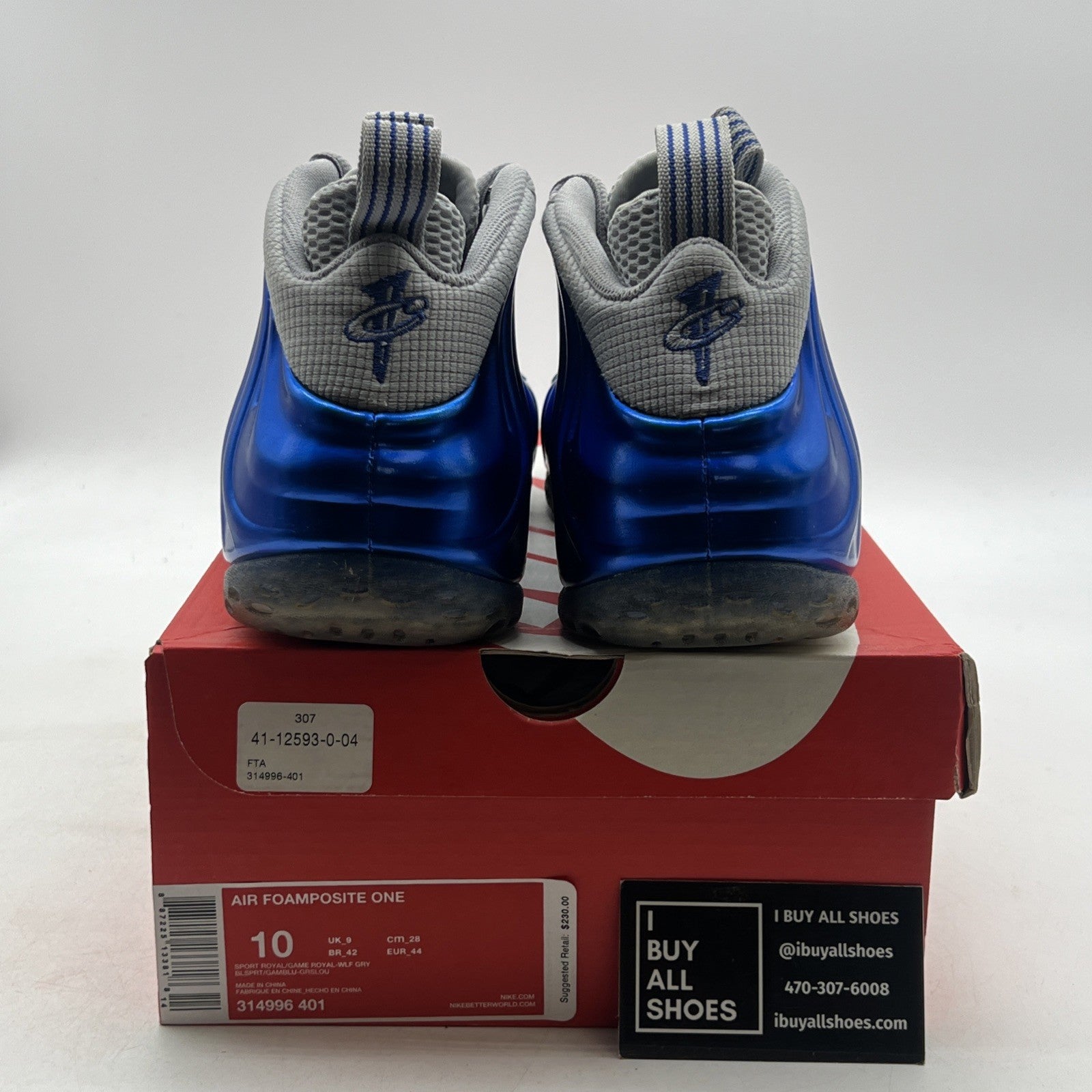 Size 10 - Nike Air Foamposite One Sport Royal (314996-401)