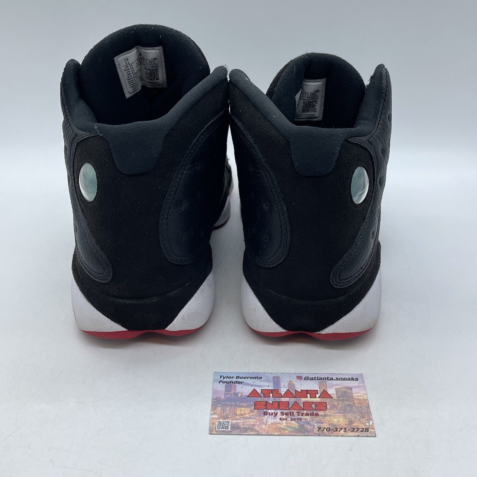 Size 11 - Jordan 13 Retro Mid Playoff White Red Black Leather Suede (414571-062)