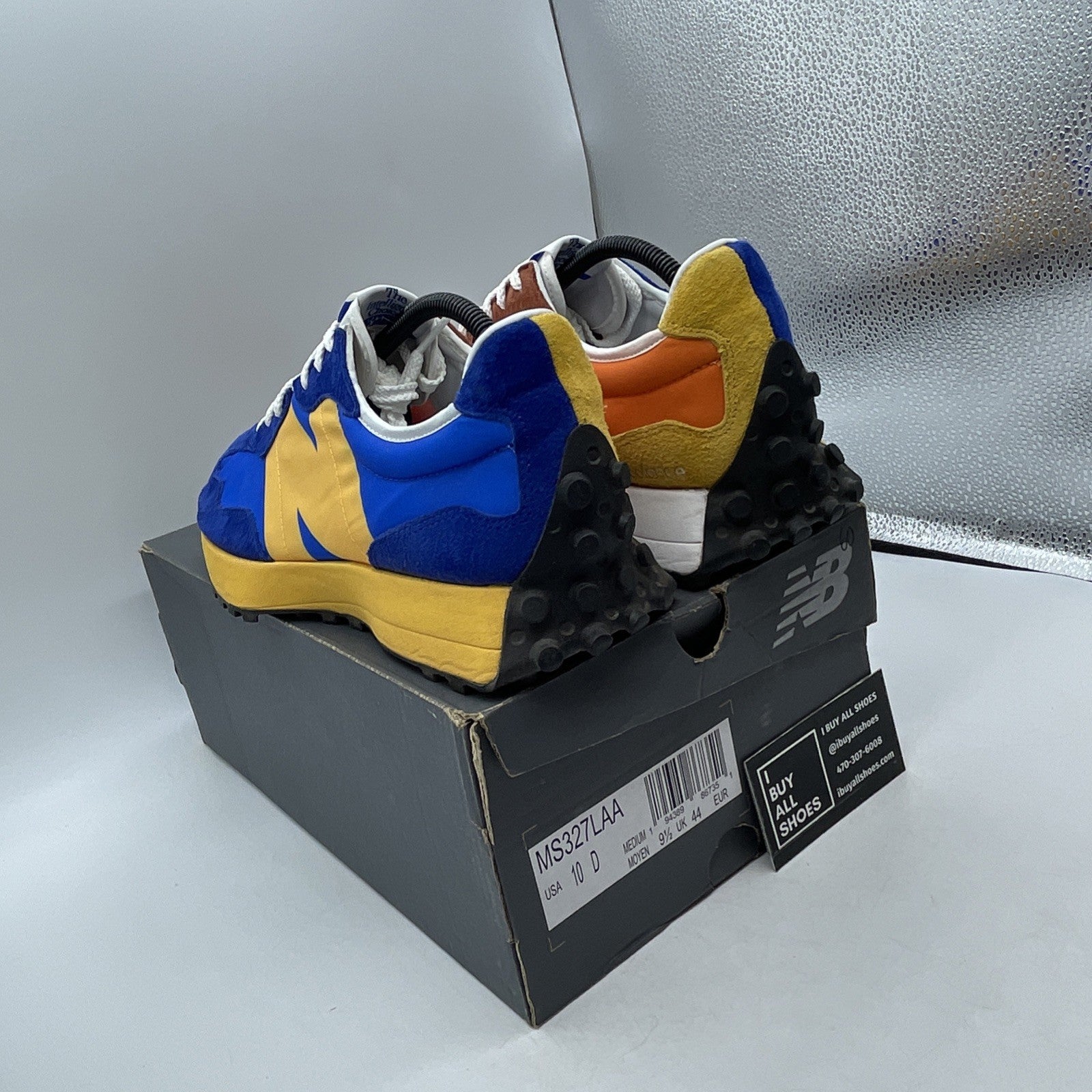 Size 10 - New Balance 327 Marine Blue Orange (MS327LAA)