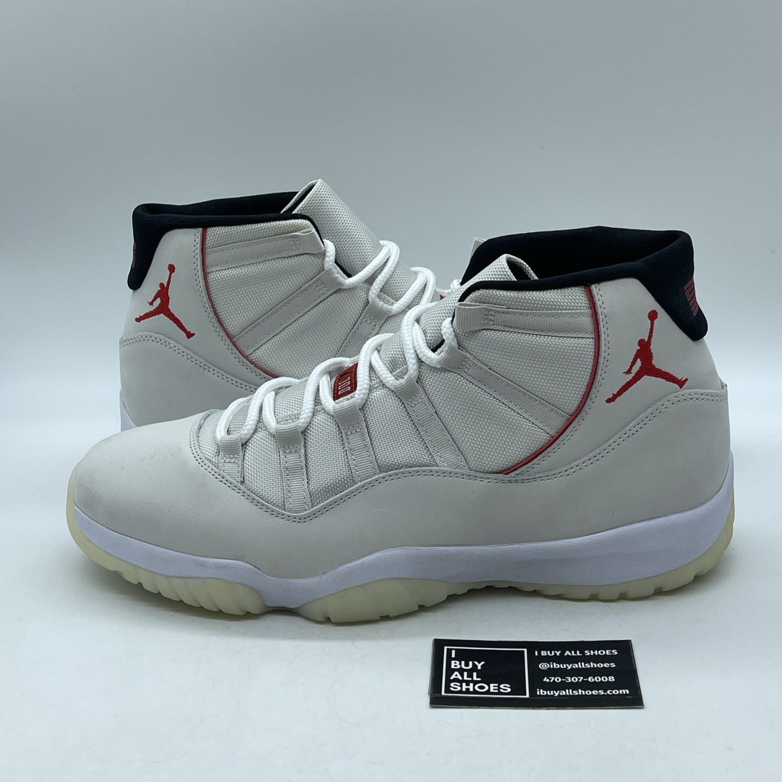 Size 14 - Air Jordan 11 Retro Platinum Tint Tan Black Suede (378037-016)