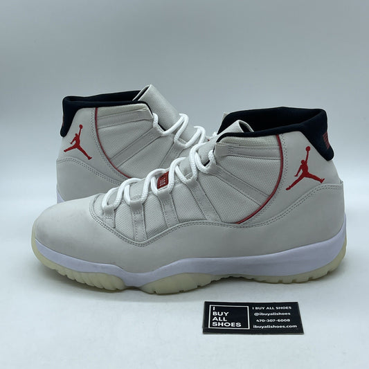 Size 14 - Air Jordan 11 Retro Platinum Tint Tan Black Suede (378037-016)