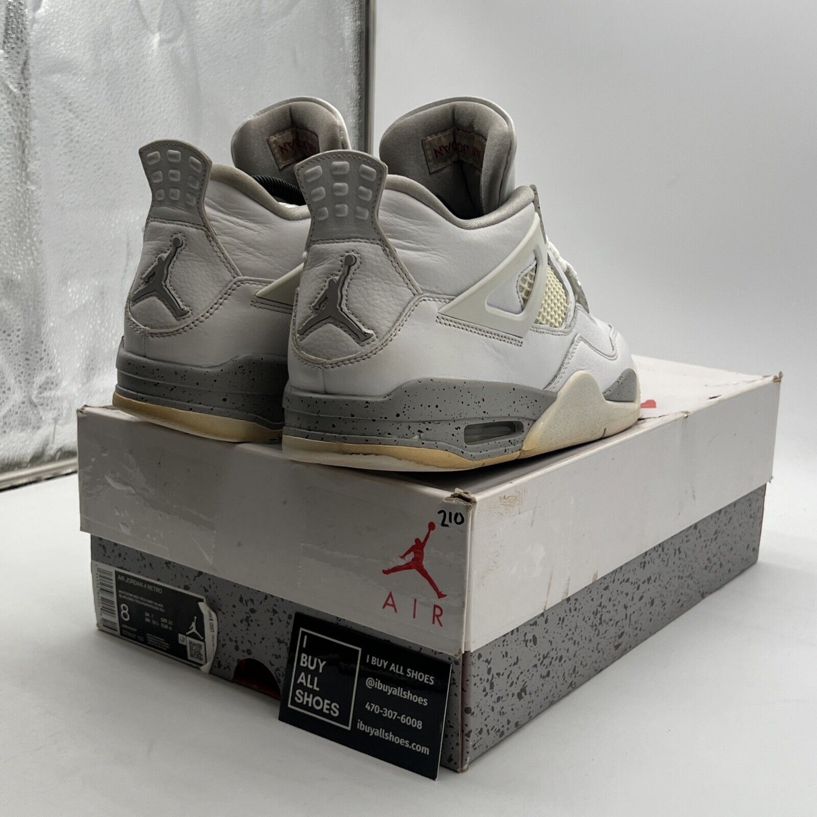 Size 8 - Air Jordan 4 Retro Mid White Oreo (CT8527-100)
