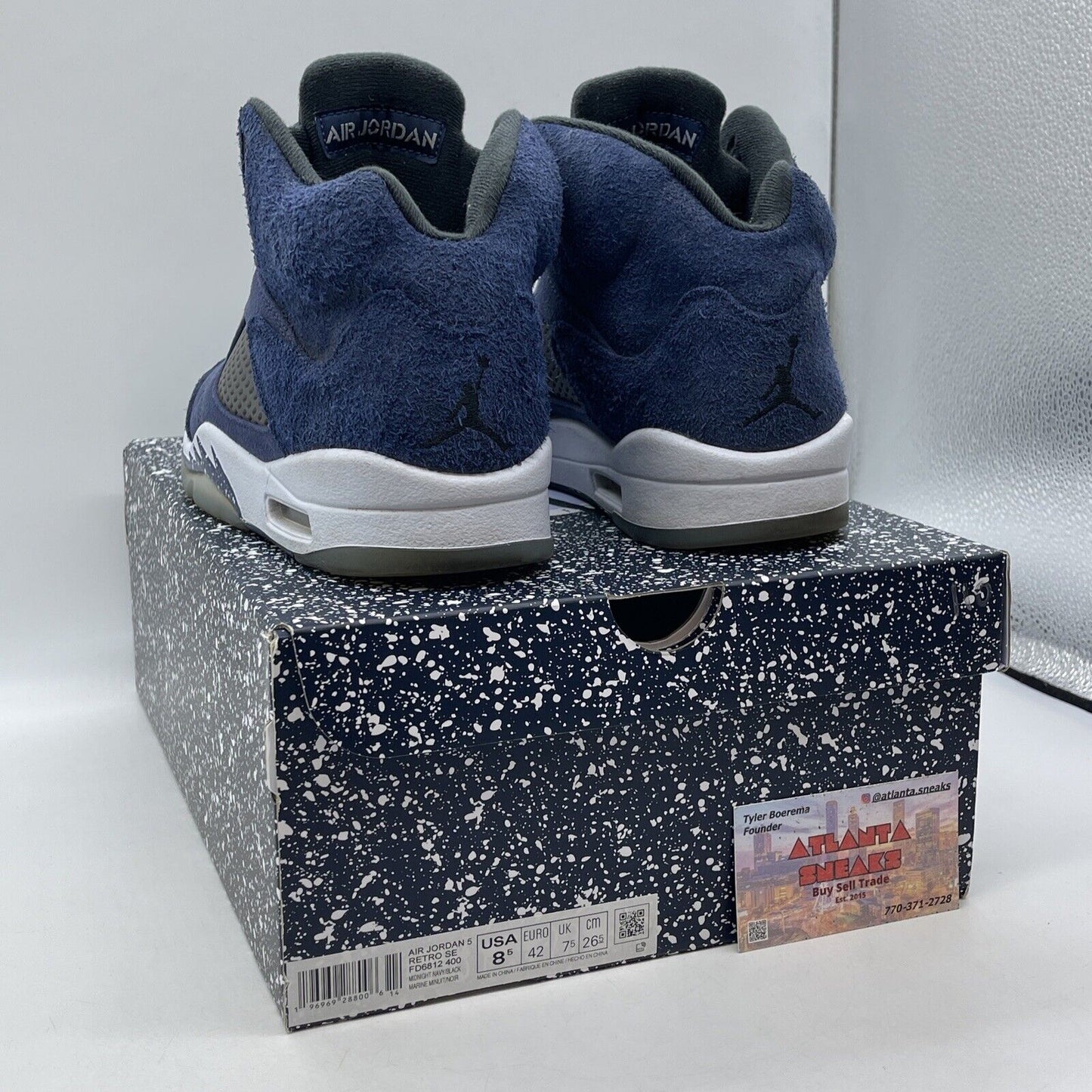 Size 8.5 - Air Jordan 5 Retro SE Midnight Navy Suede Leather (FD6812-400)